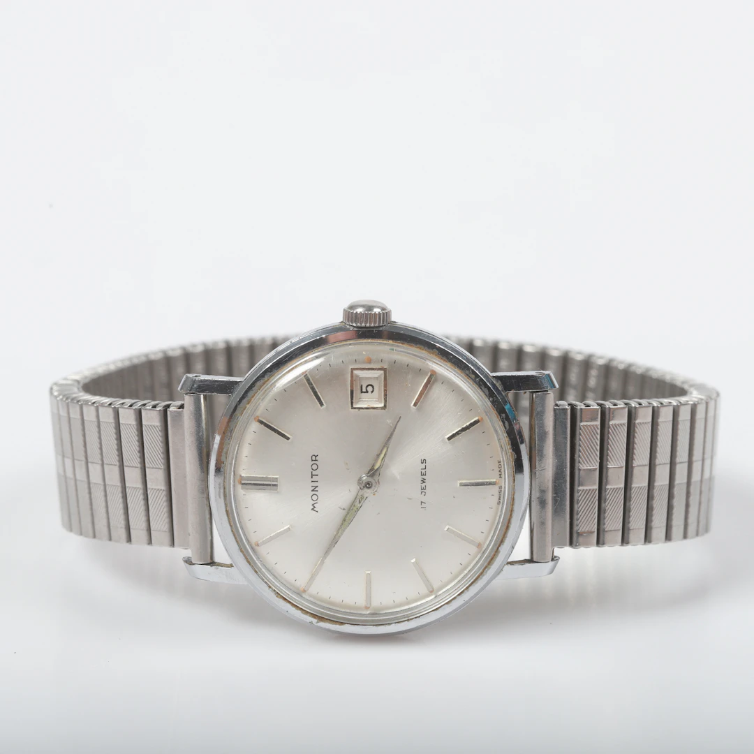 ARMBANDSUR, Monitor, stål.