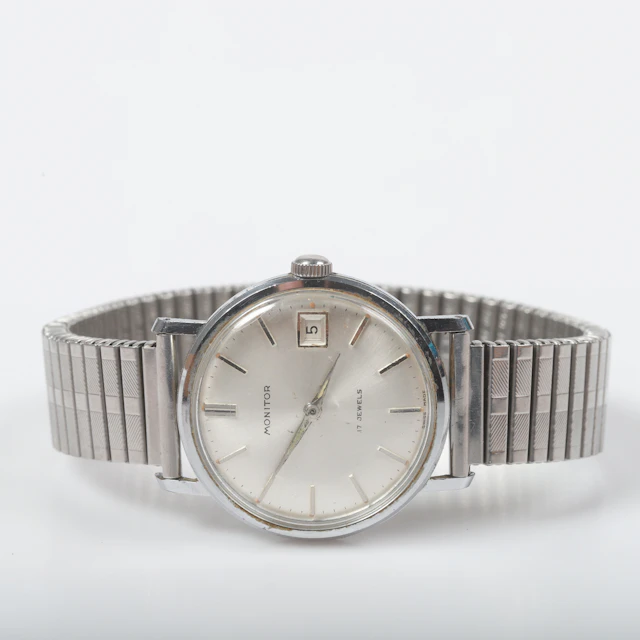 ARMBANDSUR, Monitor, stål.