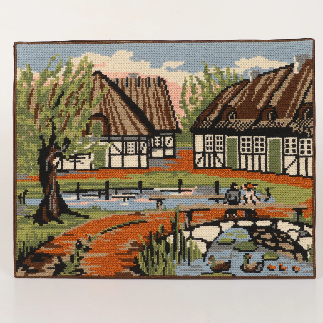 TEXTILTAVLA, twistsöm, 1900-tal.