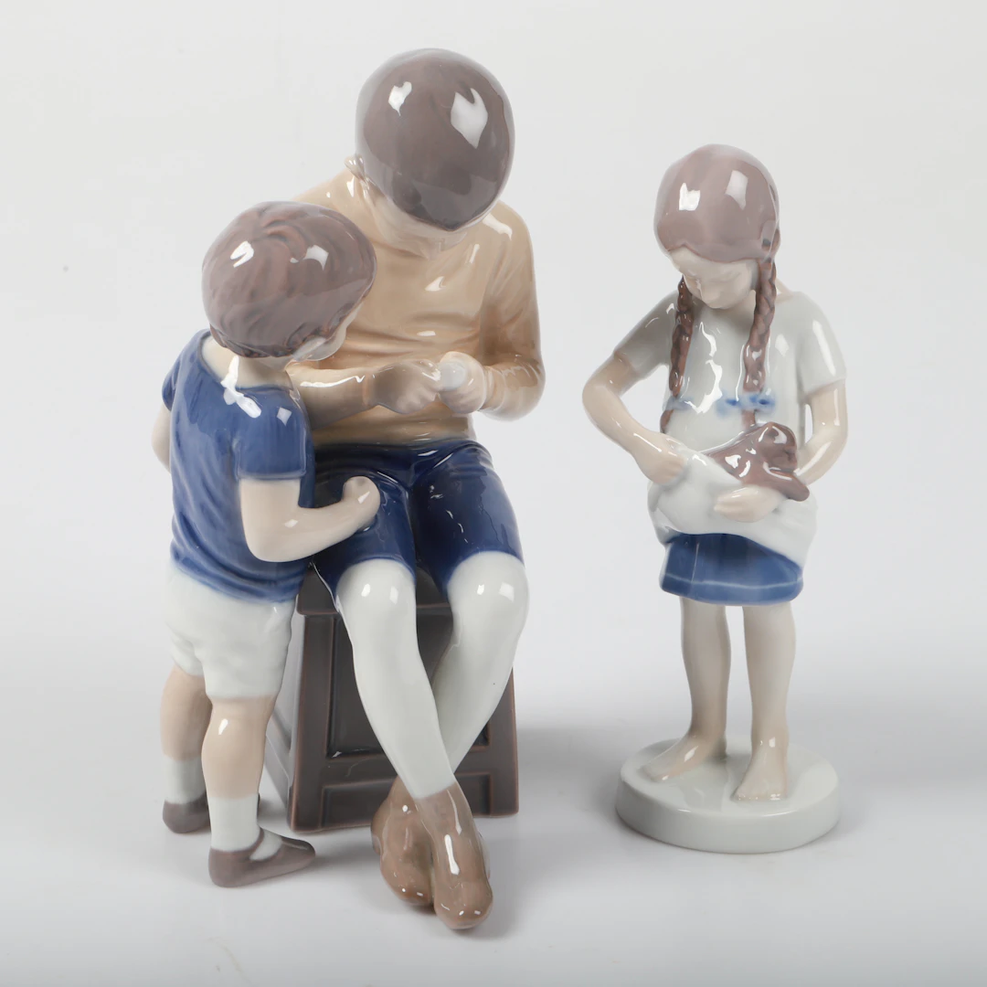 FIGURINER, 2 stycken, porslin, Bing & Gröndahl, Danmark.