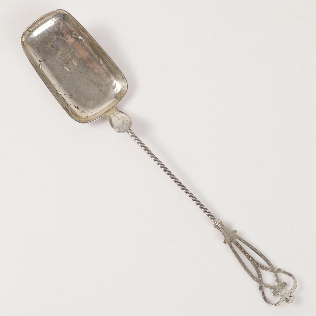 FISKSPADE, silver, Peter Hertz, Danmark 1890.