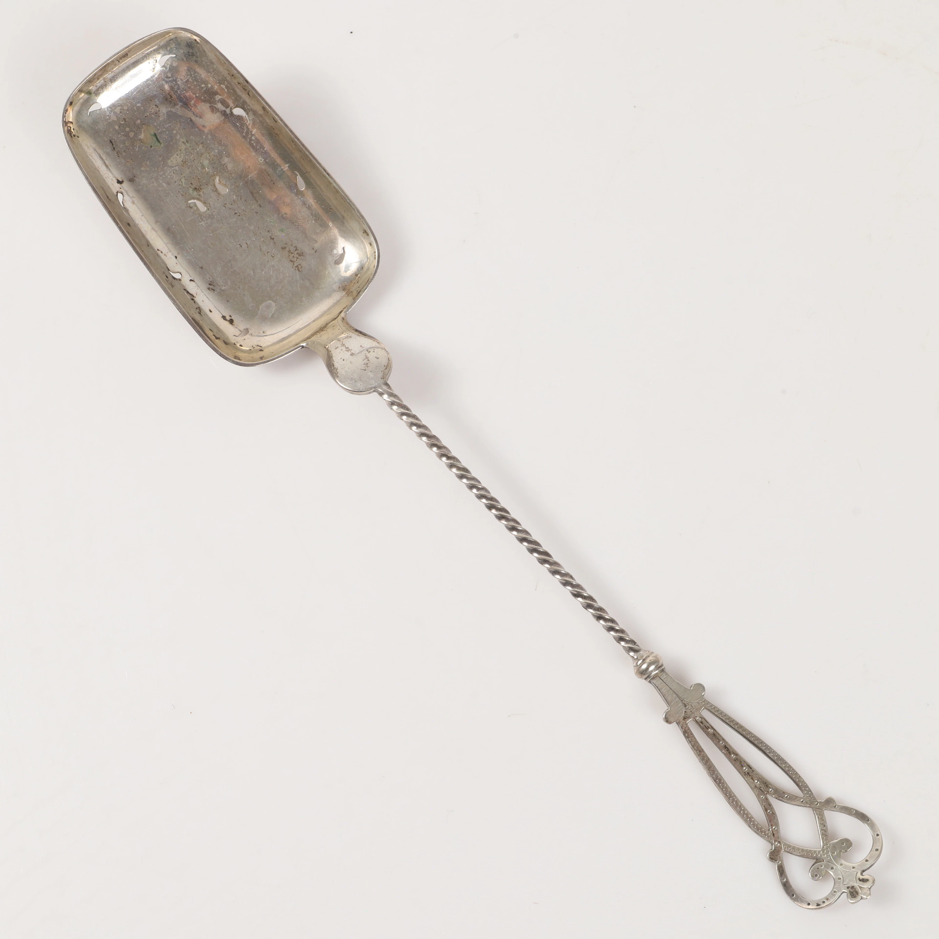 FISKSPADE, silver, Peter Hertz, Danmark 1890.
