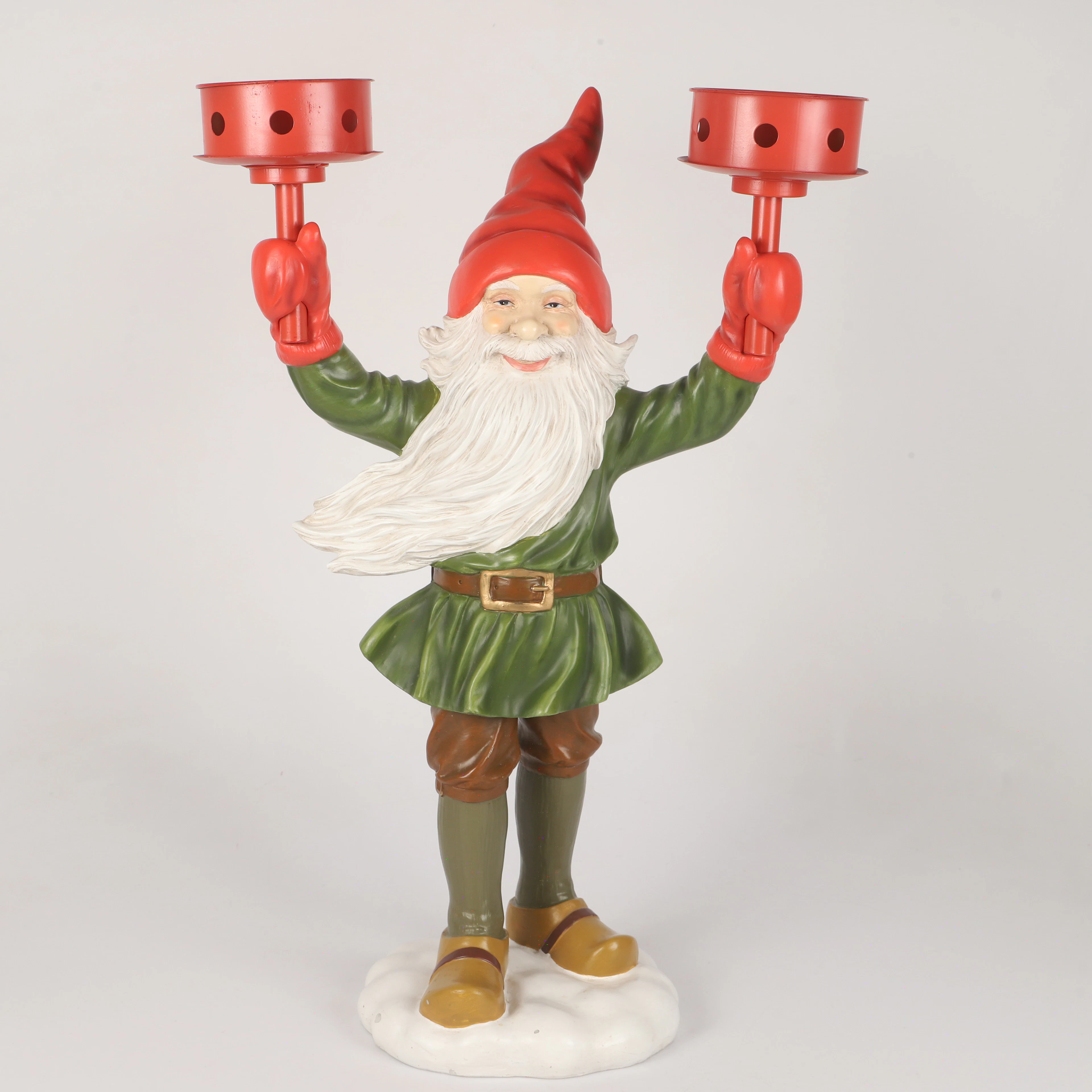 JENNY NYSTRÖM. EFTER. Figurin, tomte med marschallhållare, konstmassa