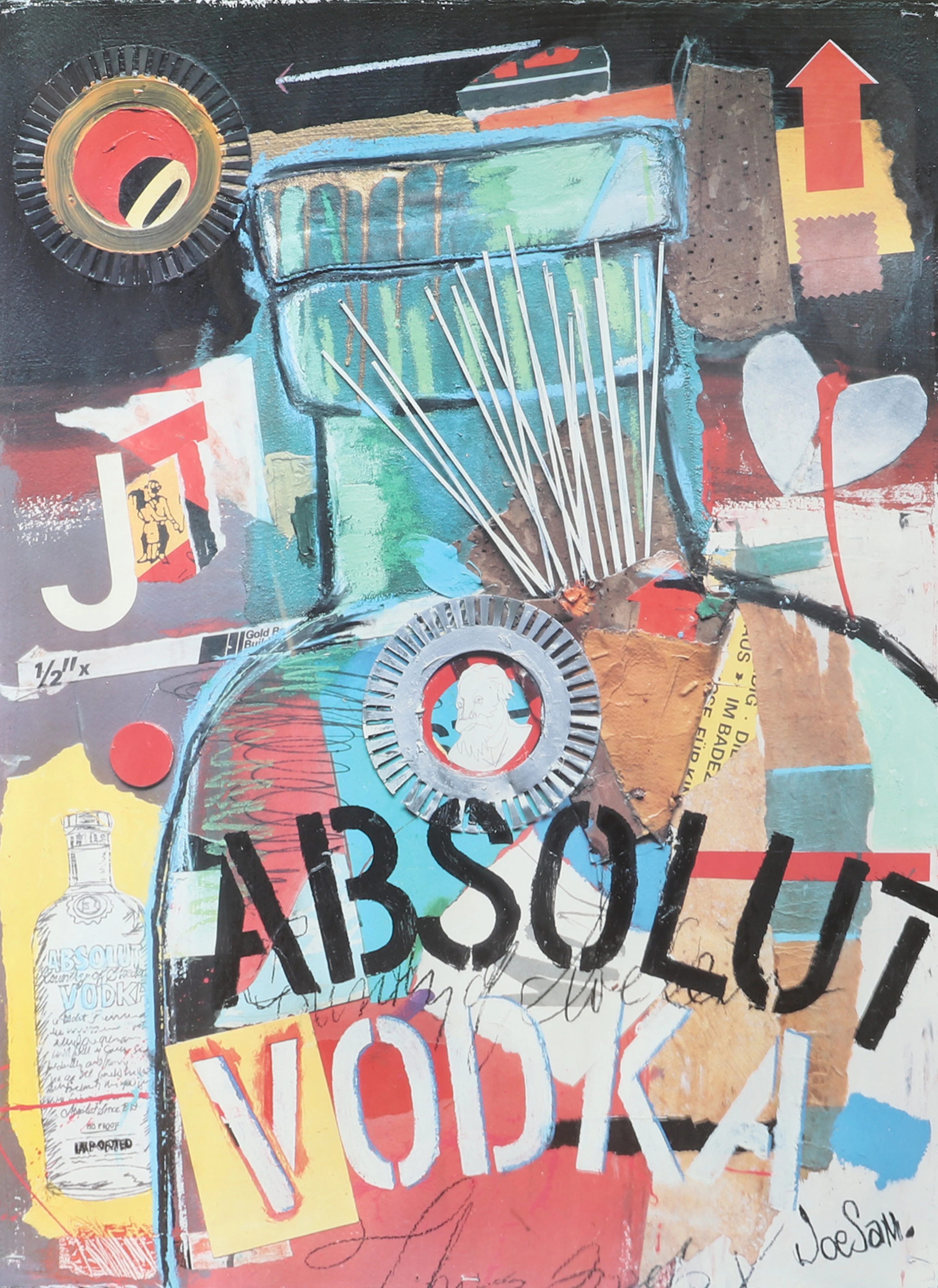 JOE SAM. EFTER. Absolut vodka, grafiskt blad.