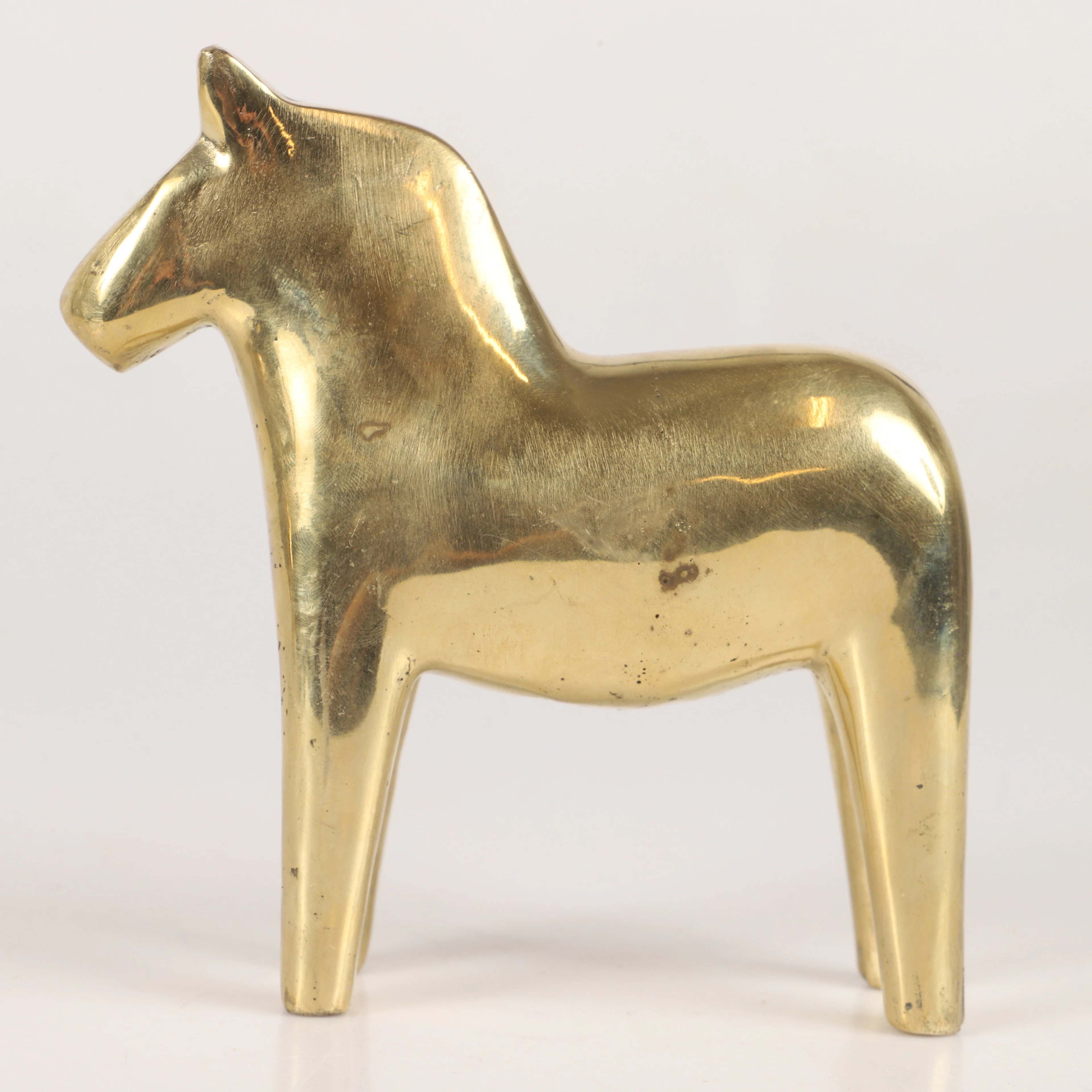 ANDREAS WARGENBRANT. Skulptur, dalahäst, förgylld brons, gjuten stämpel