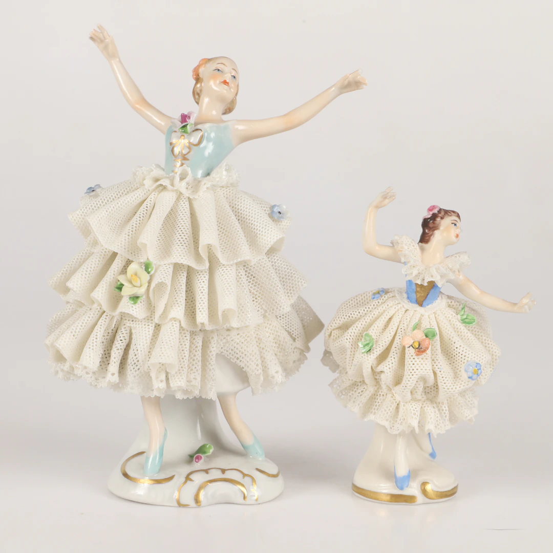 FIGURINER, 2 stycken, ballerinor, porslin, Tyskland.
