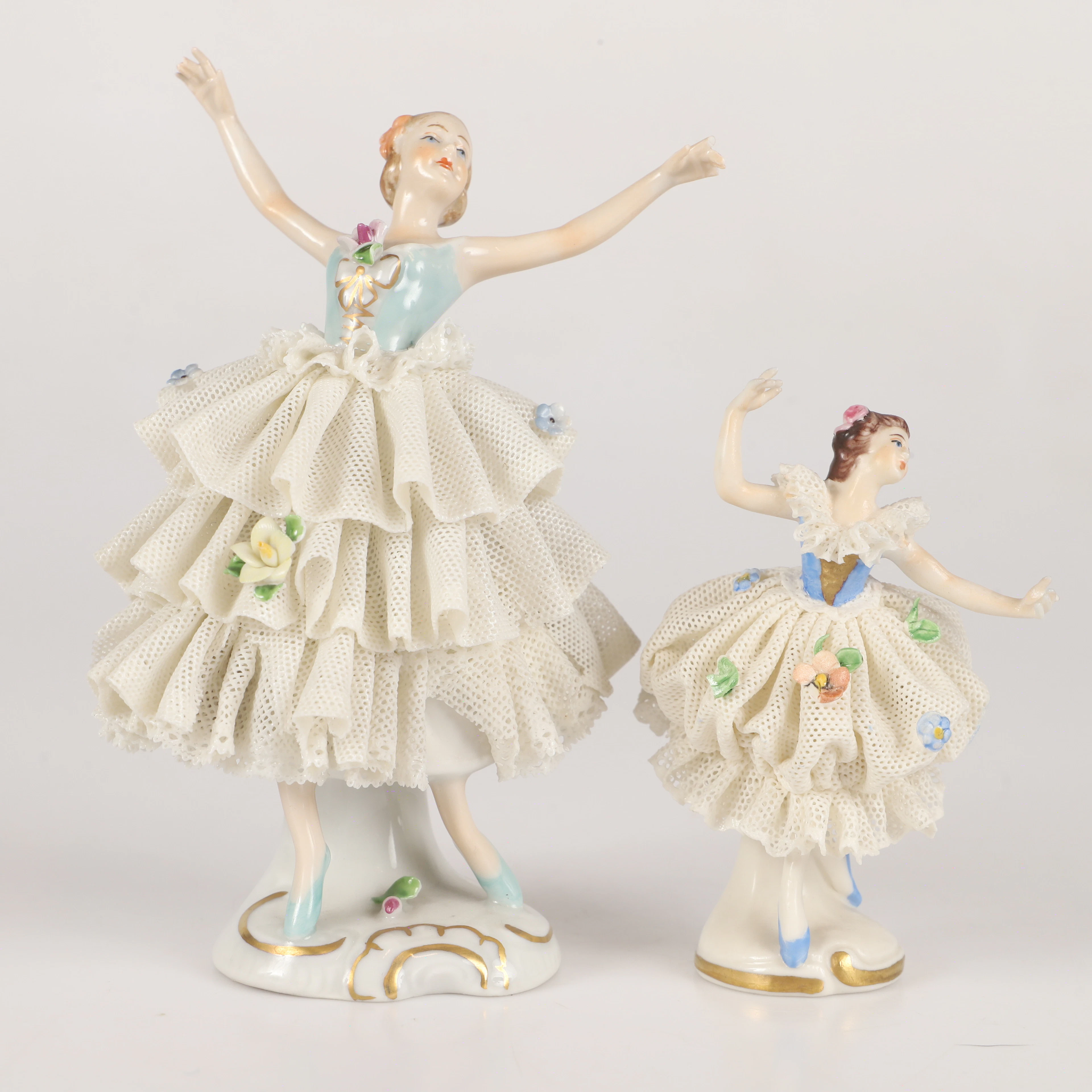 FIGURINER, 2 stycken, ballerinor, porslin, Tyskland.