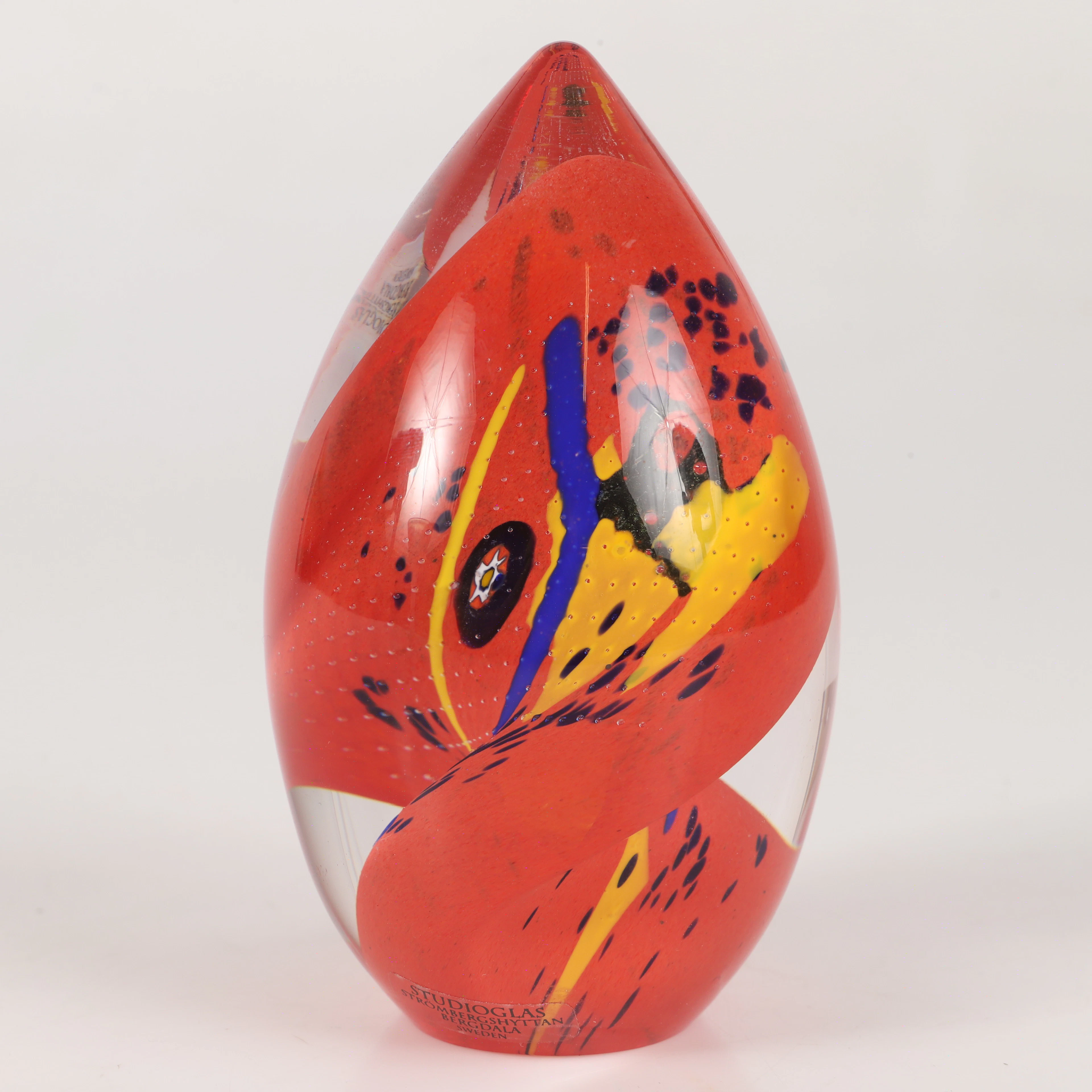 MIKAEL AXENBRANT. Skulptur, ägg, glas, Strömbergshyttan, Bergdala