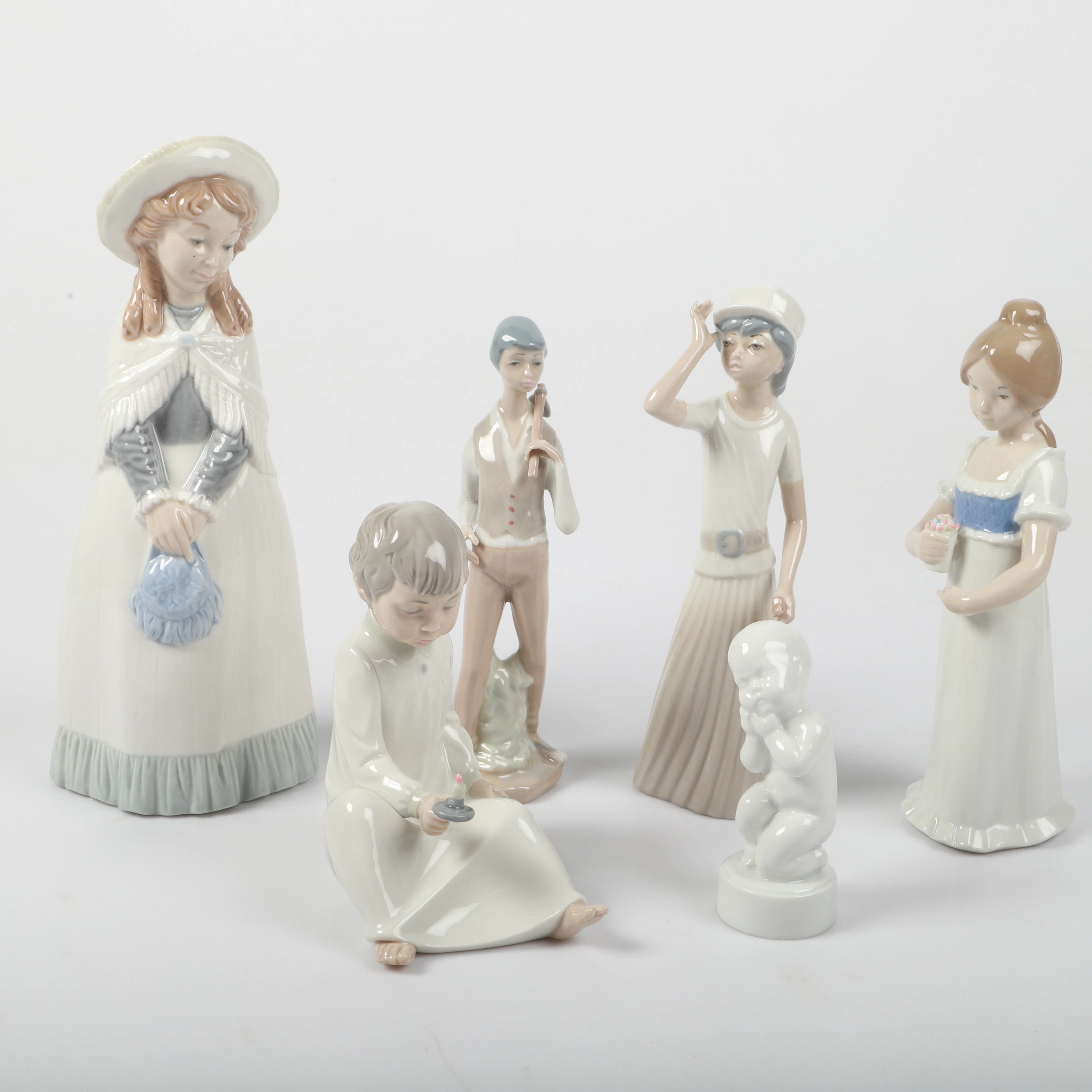 FIGURINER, 6 stycken, porslin, bl. a. Nao och Rex, Spanien och Bing
