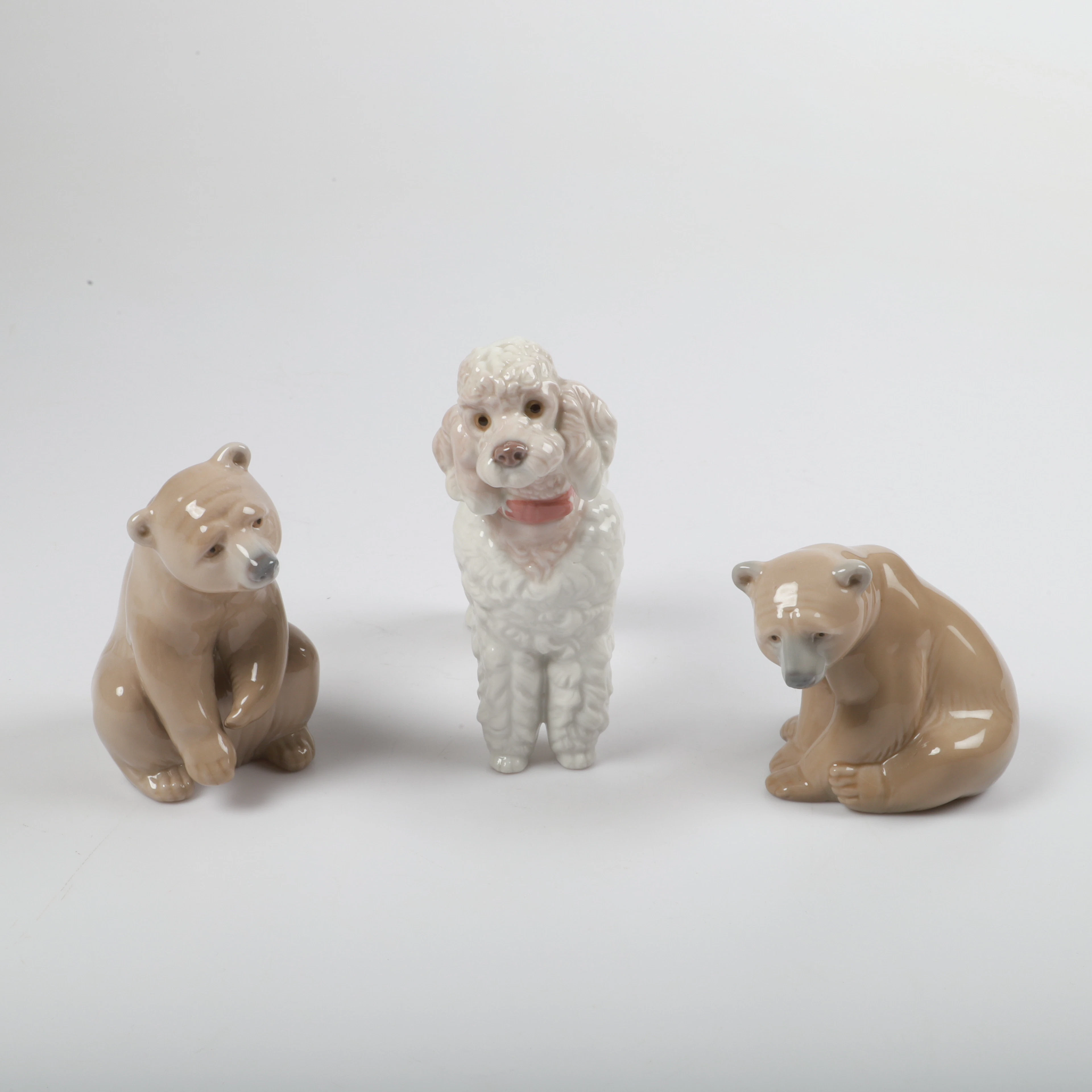 FIGURINER, 3 stycken, porslin, Lladro, Spanien.
