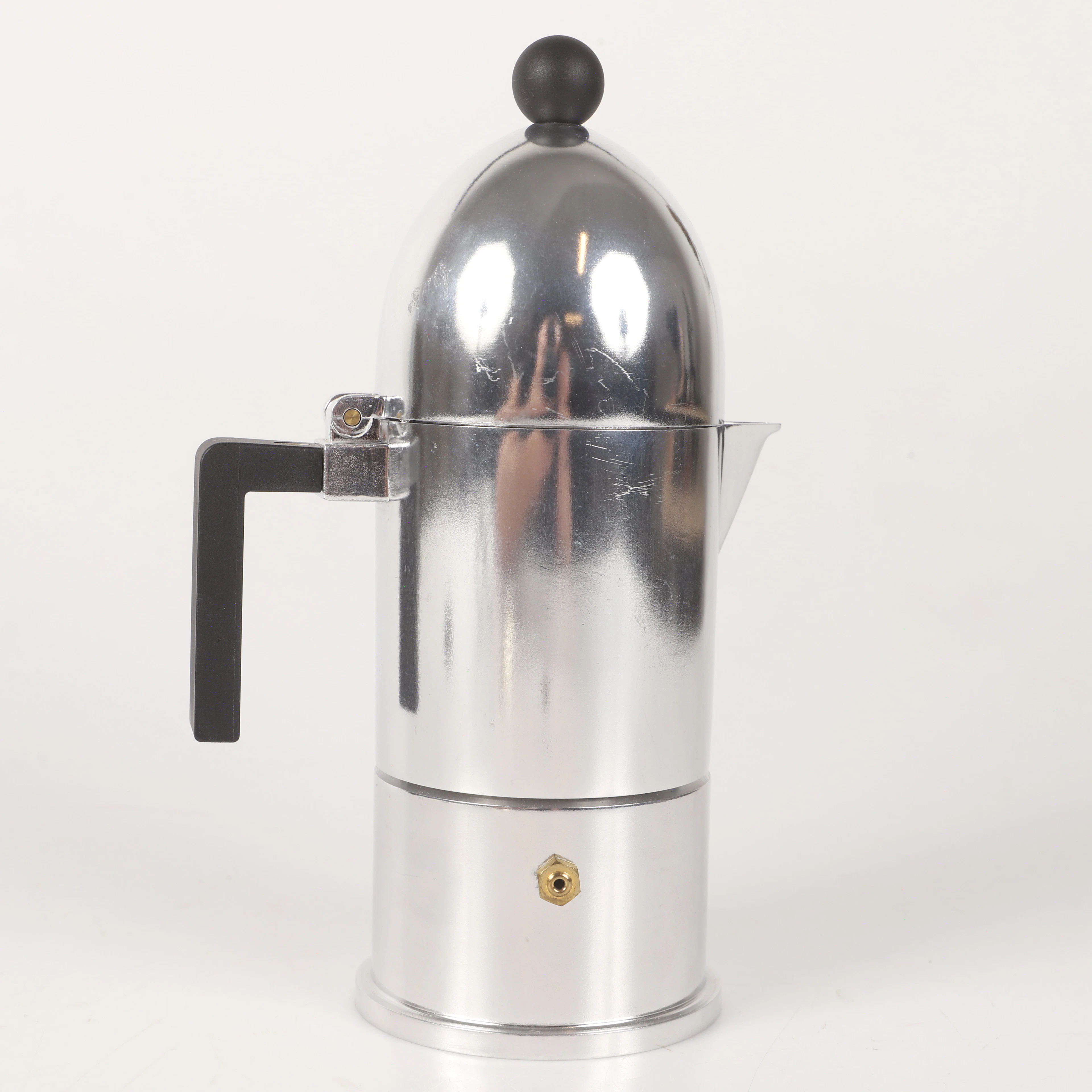 ALDO ROSSI. Espressobryggare, "La Cupola", Alessi, Italien.