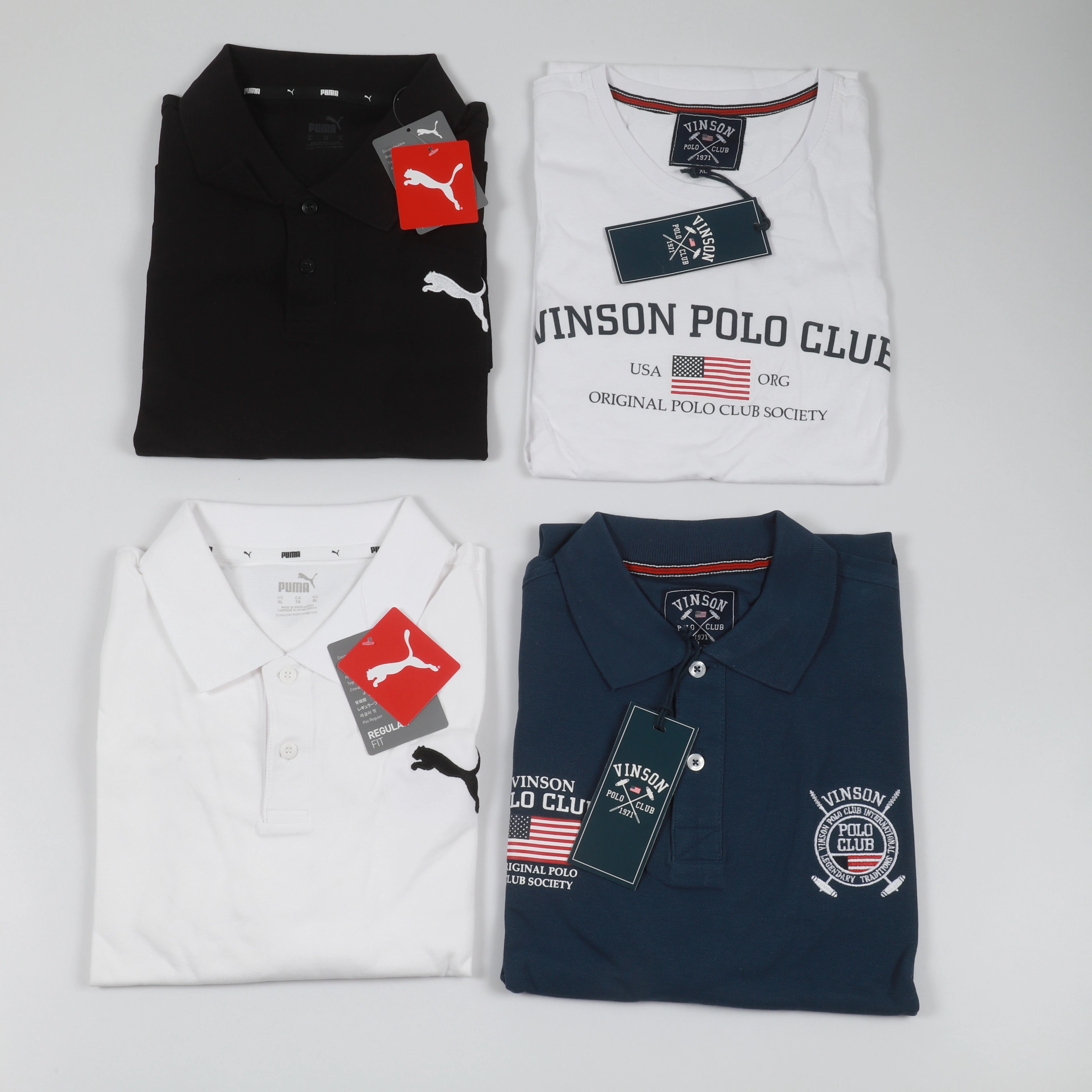 T-SHIRT SAMT PIKÉTRÖJOR, 4 stycken, Puma samt Vinson.