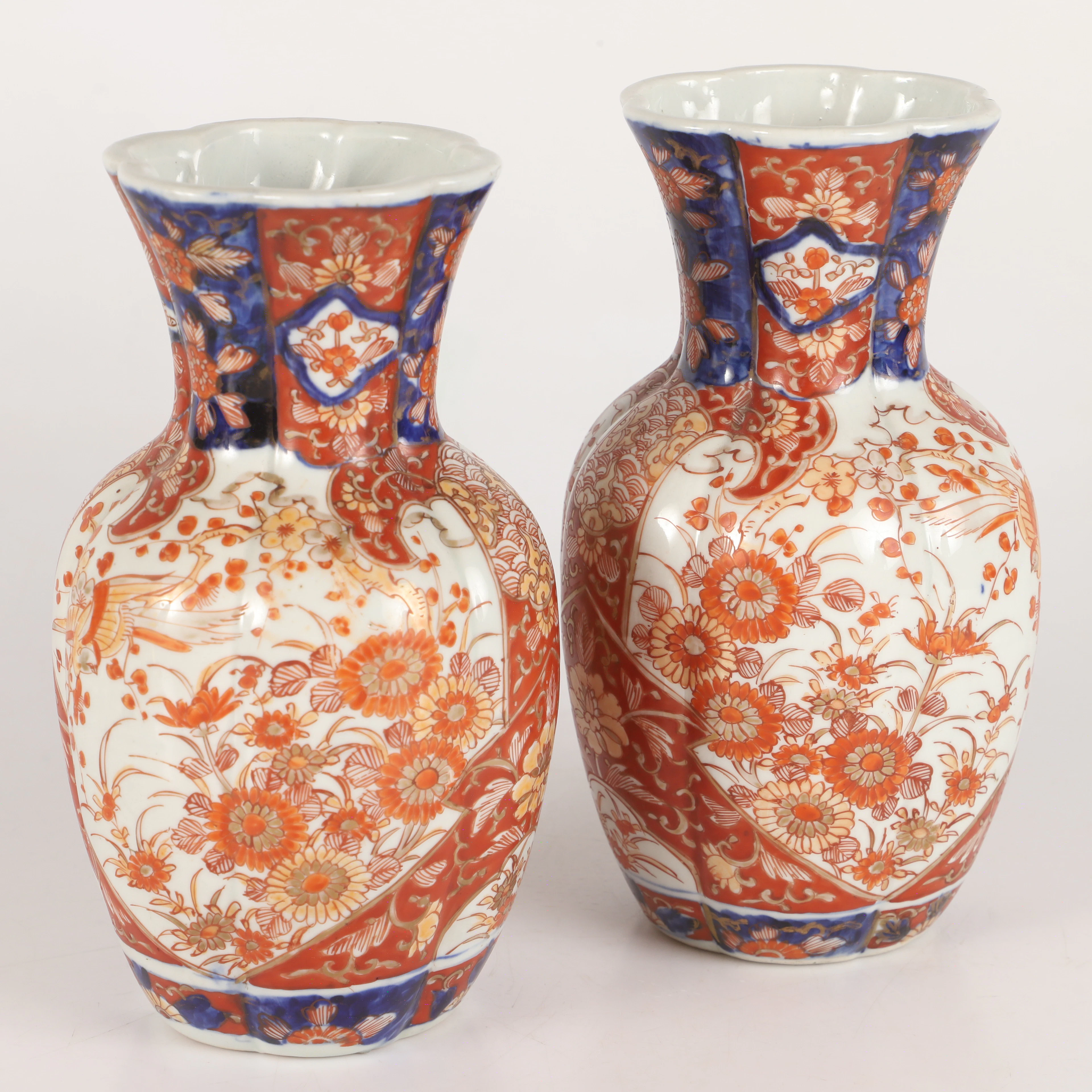 VASER, 1 par, porslin, Imari, Kina, 1900-tal.