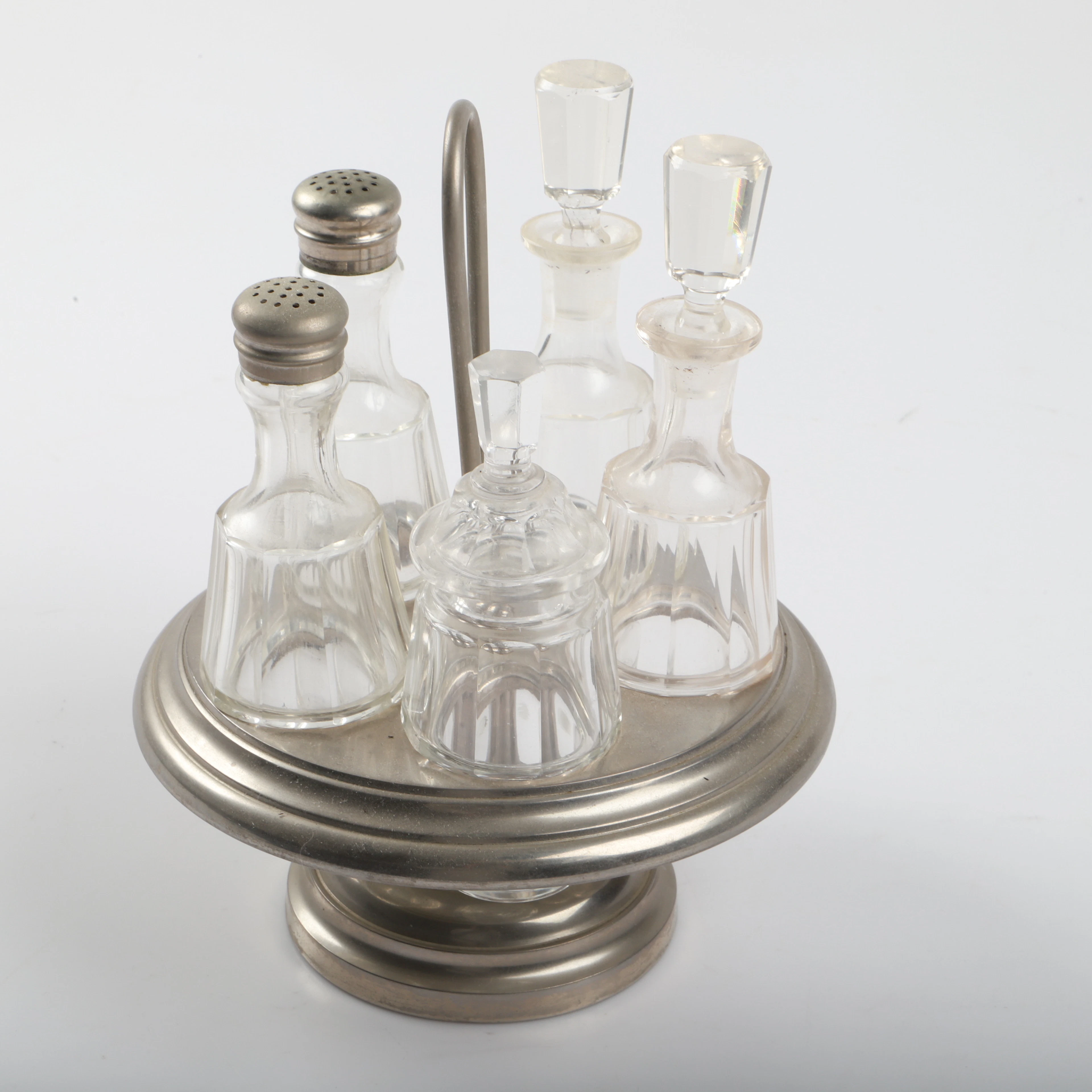 BORDSSURTOUT, nysilver/glas, 1900-tal.