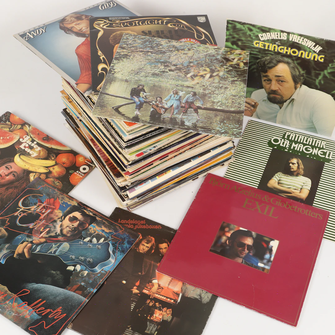 LP-SKIVOR, ca 90 stycken, blandade artister, 1970-90-tal.