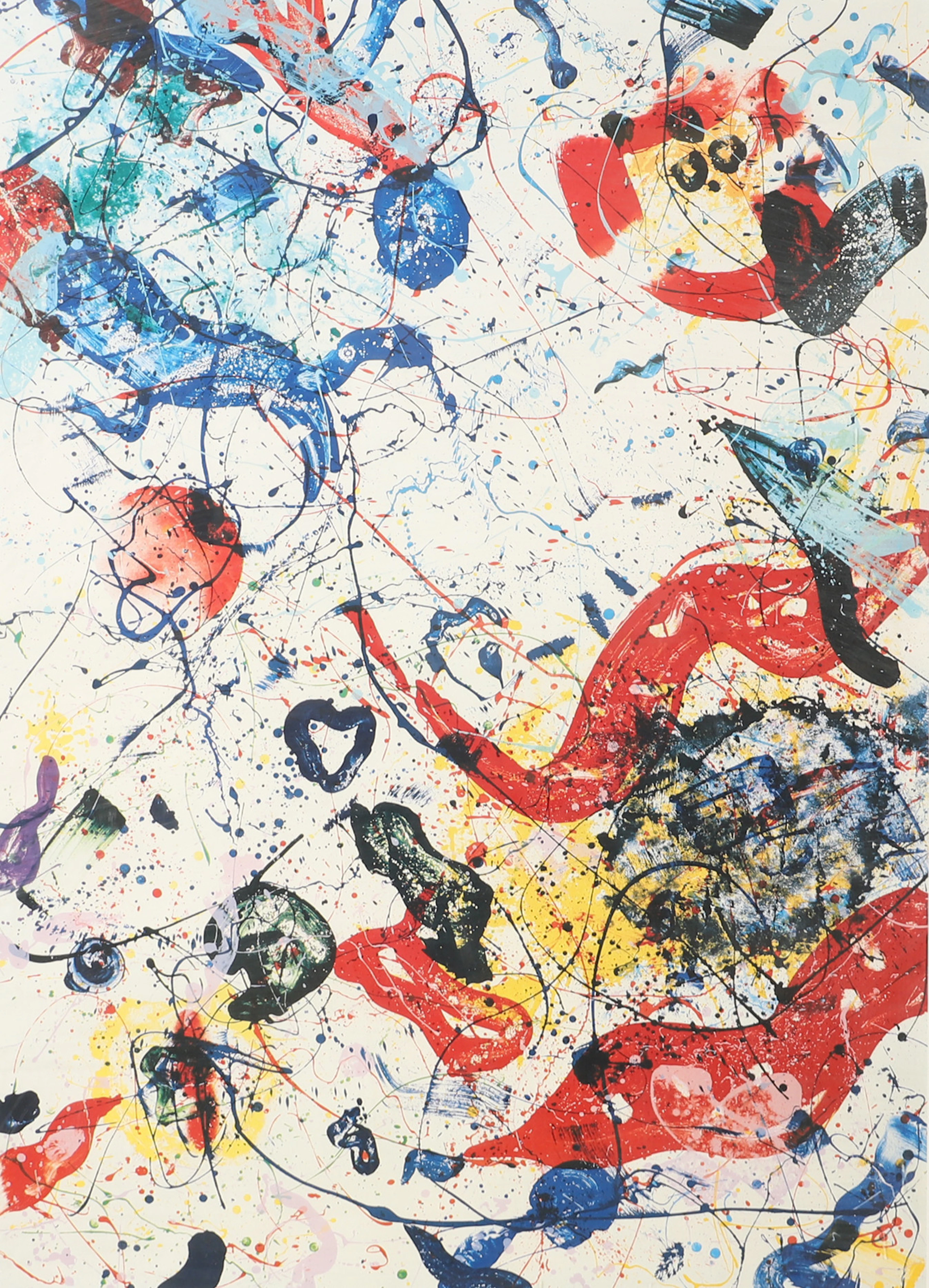 UTSTÄLLNINGSAFFISCHER, Sam Francis, signerad, Wetterling Gallery.