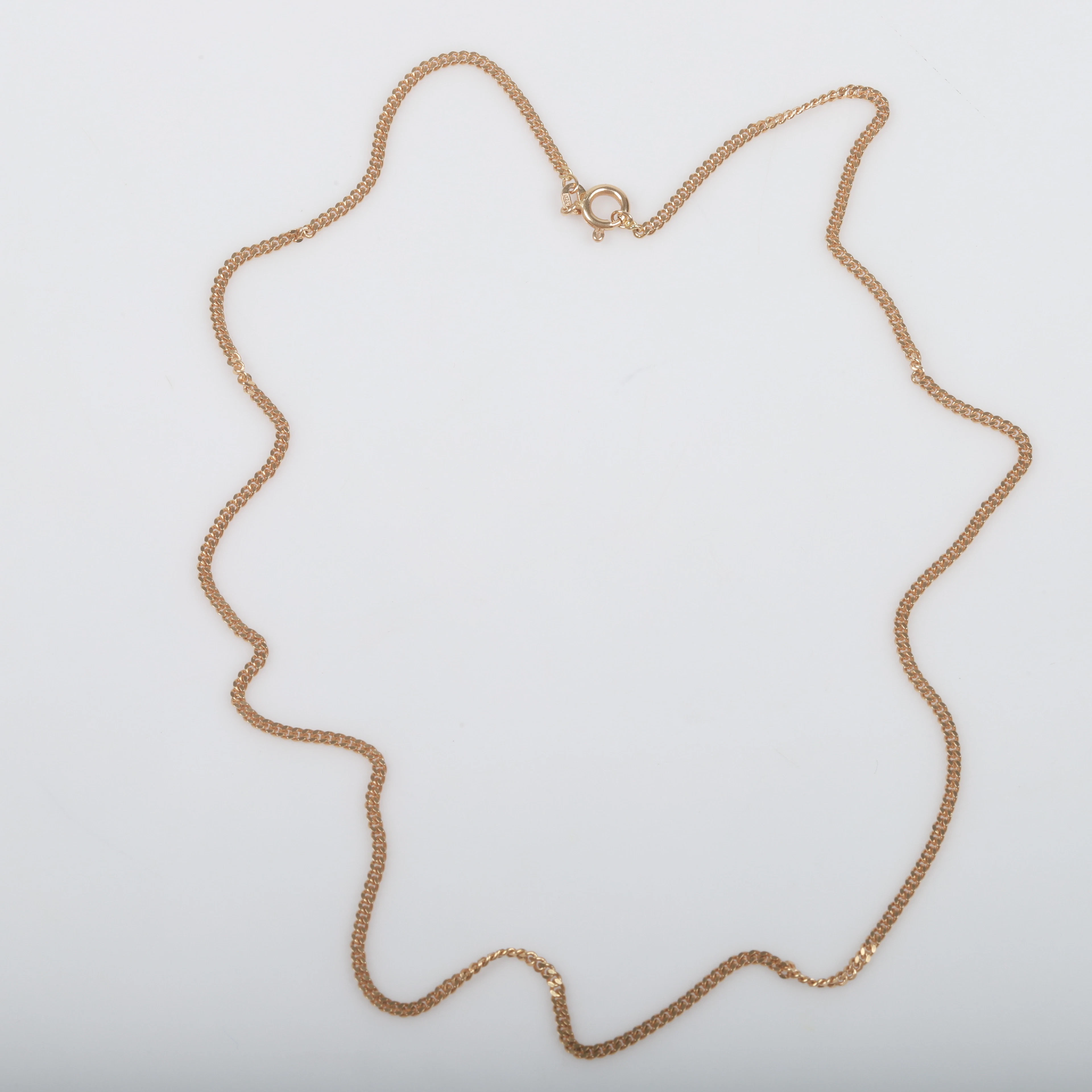 HALSKEDJA, pansarlänk, 18 K guld.