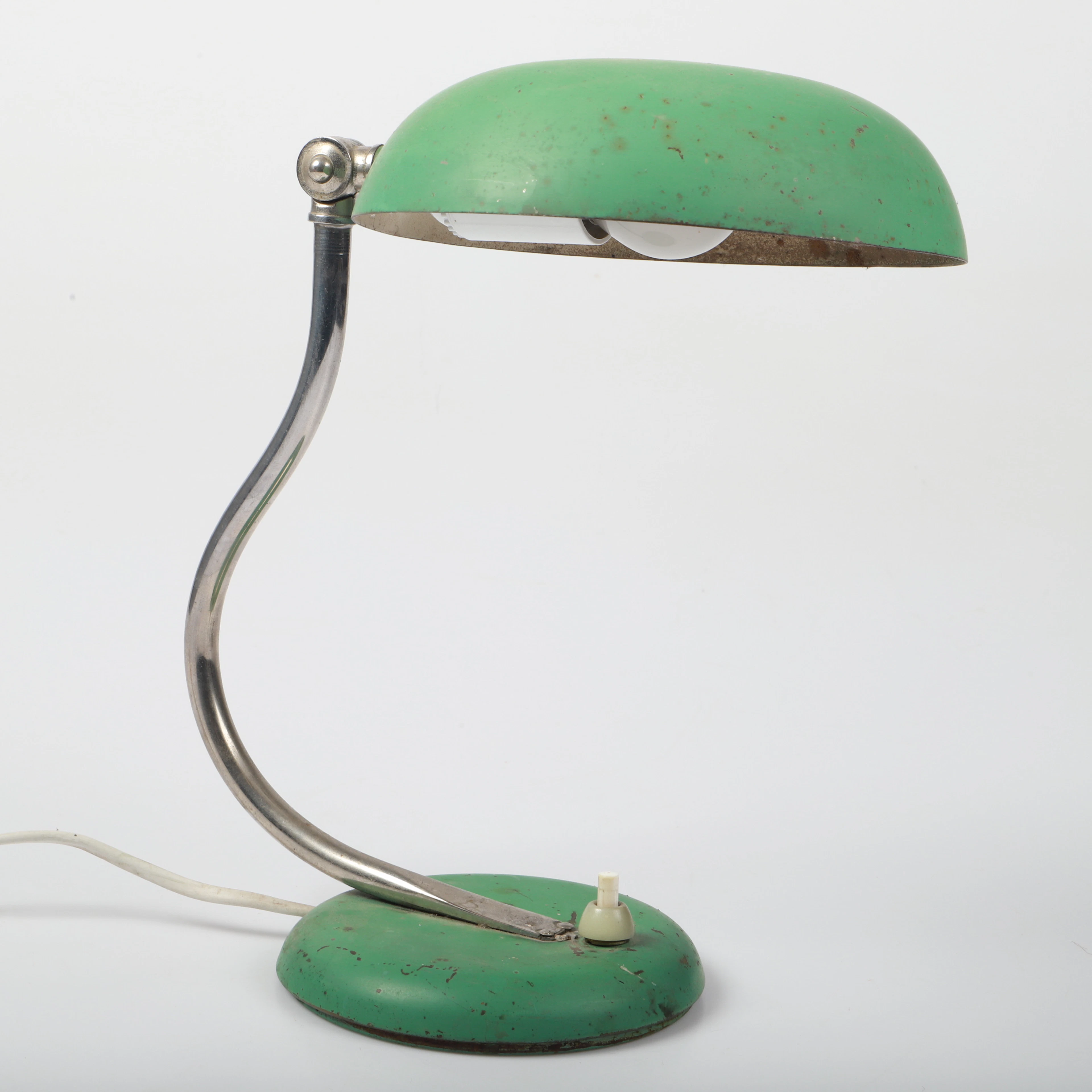 BORDSLAMPA, metall/plåt, art-deco.