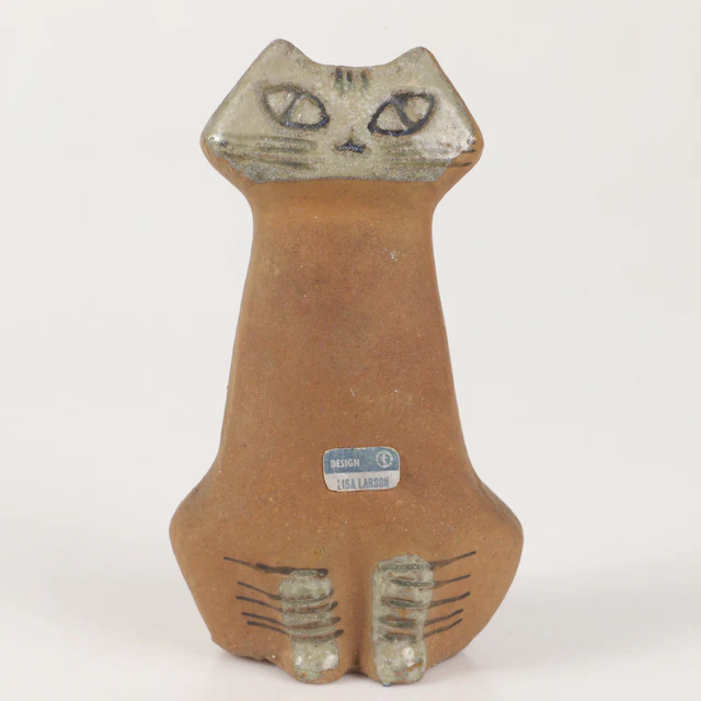 LISA LARSON. Figurin, katt, stengods, Gustavsberg.