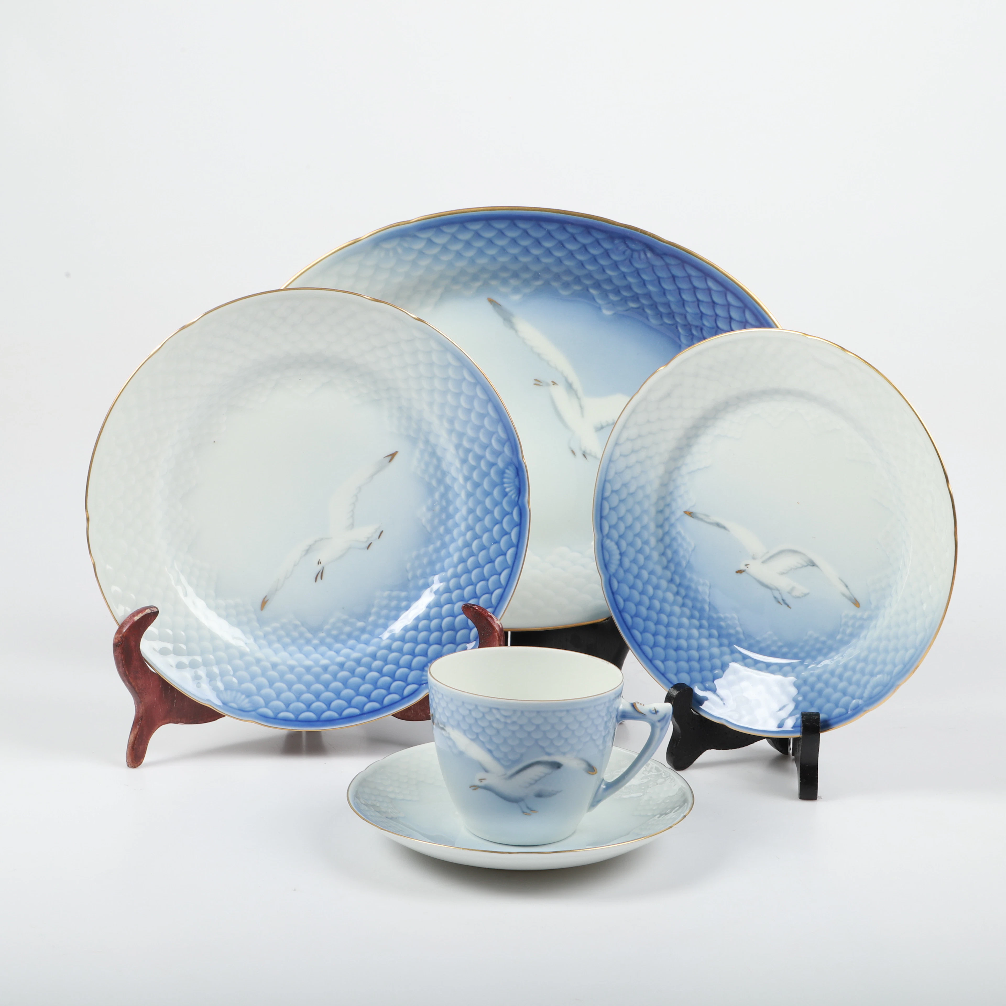 KAFFESERVIS, 32 delar, "Måsen", Bing & Gröndahl, Danmark.