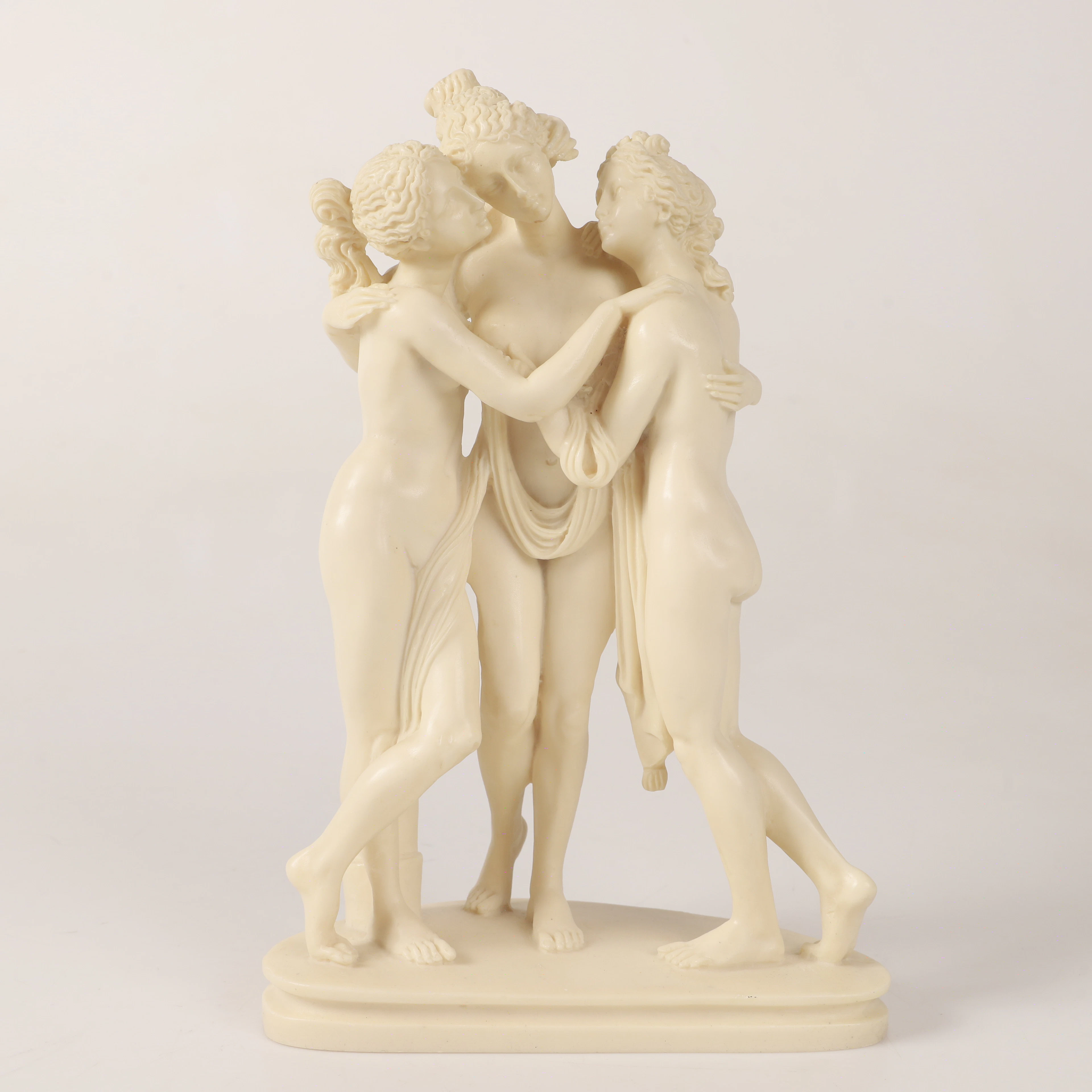 SKULPTUR, "De tre gracerna", konstmassa, efter Antonio Canova, Italien.