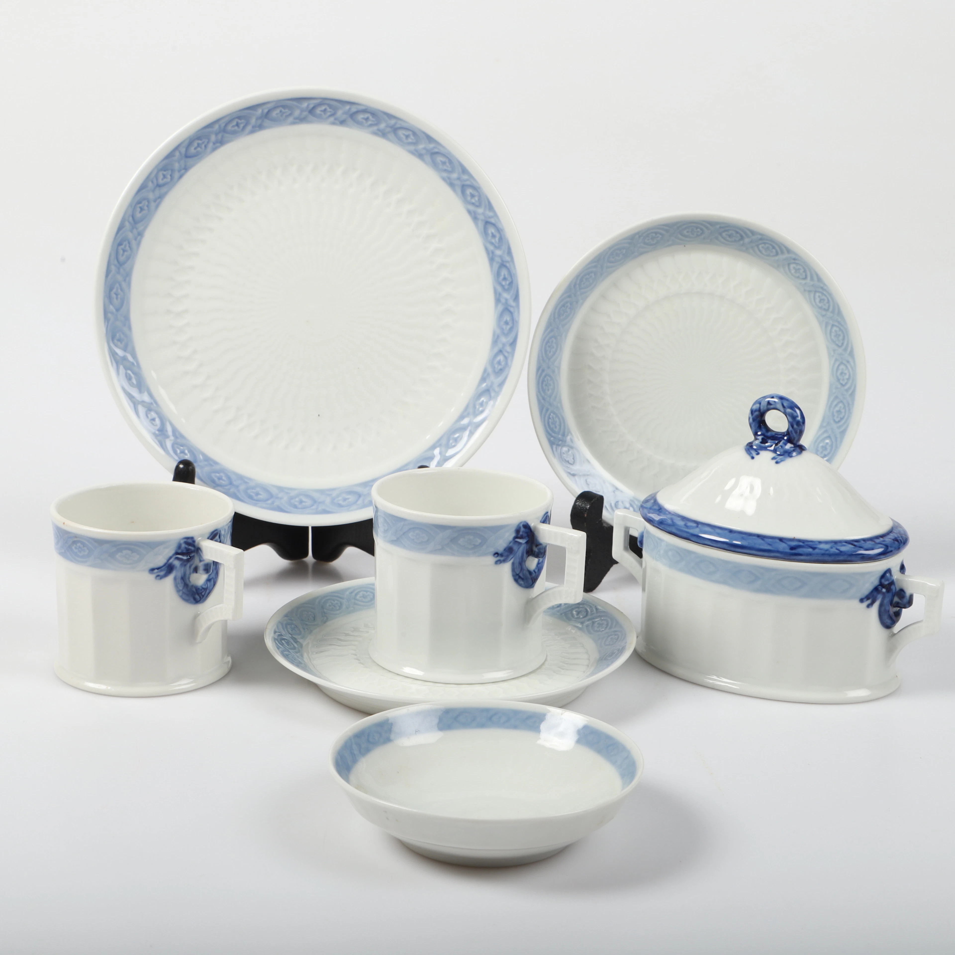 ARNOLD KROGH. Kaffeservis, 29 delar, "Vifte", porslin, Royal Copenhagen