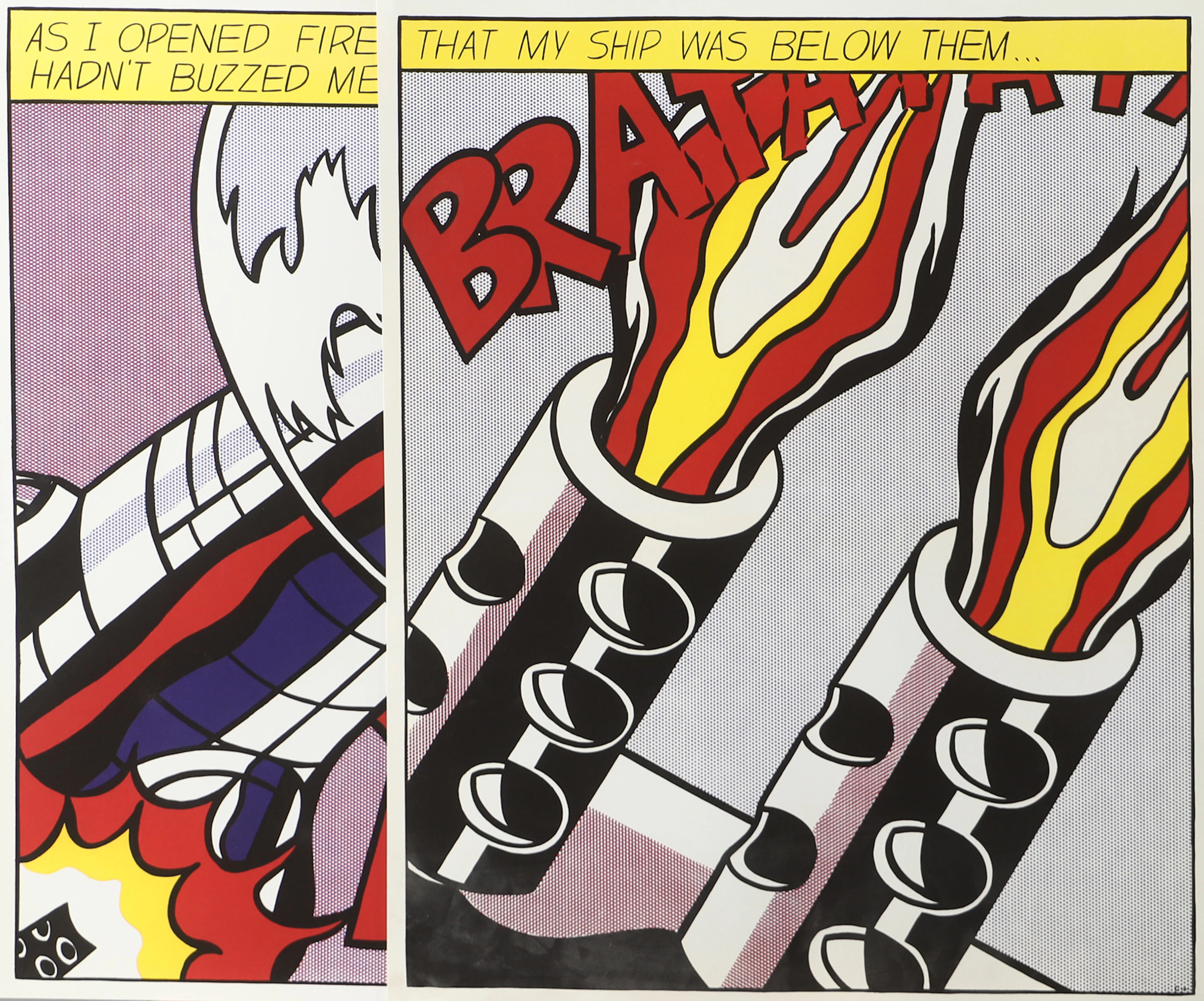 ROY LICHTENSTEIN. EFTER. Färgserigrafi, 2 stycken.