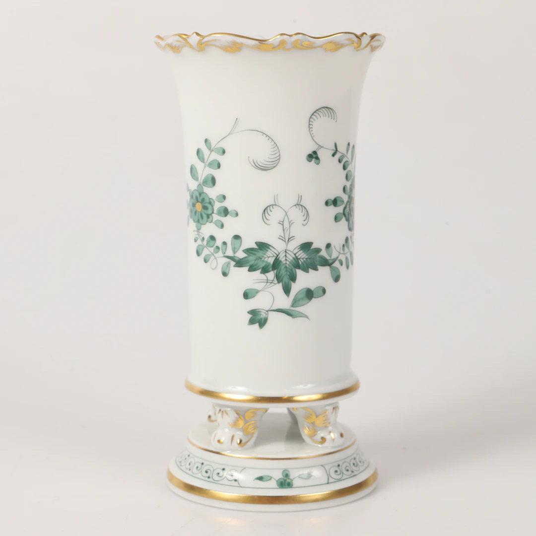 VAS, "Green Indian Flowers", porslin, Meissen, Tyskland.