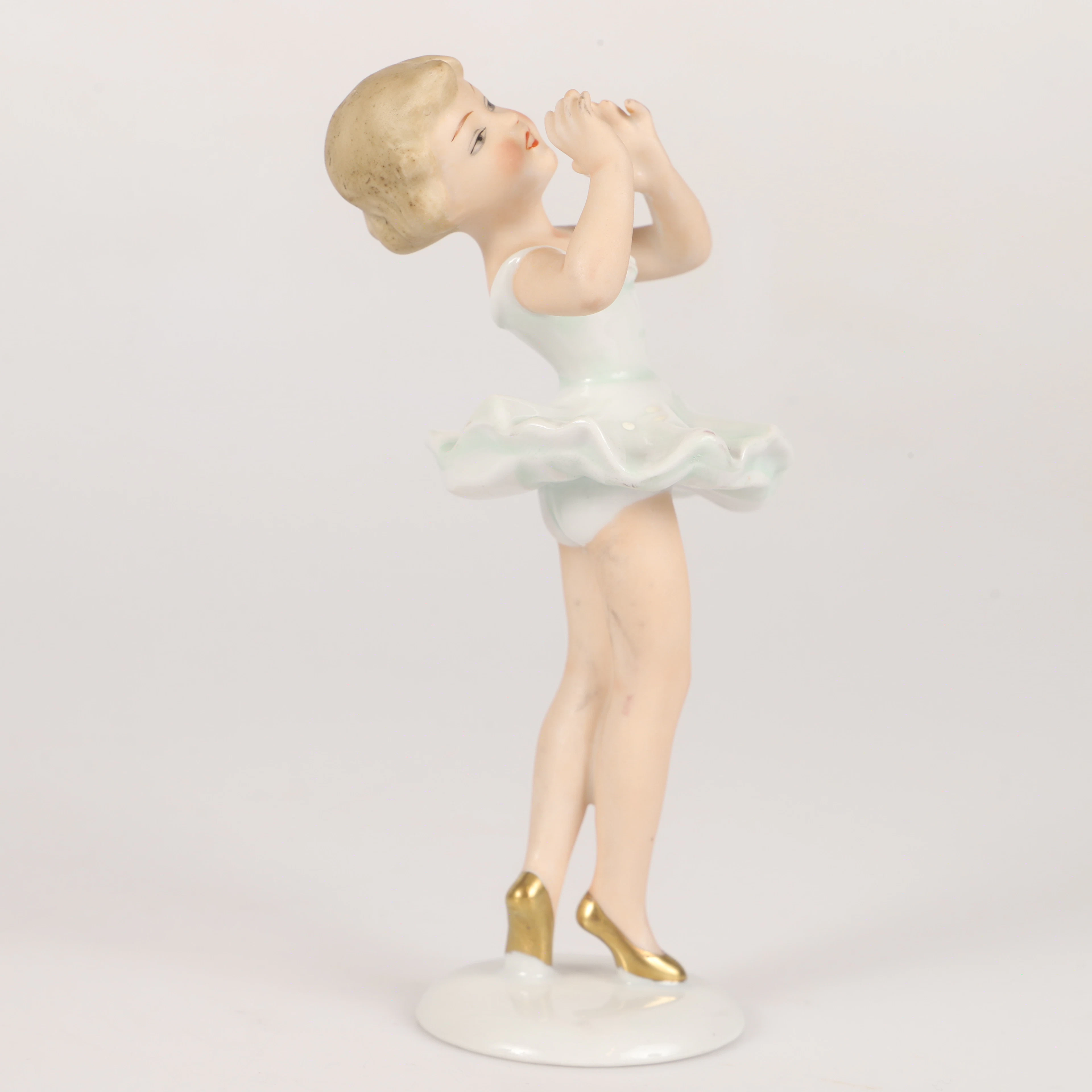 FIGURIN, ballerina, porslin, Wallendorf, Tyskland.