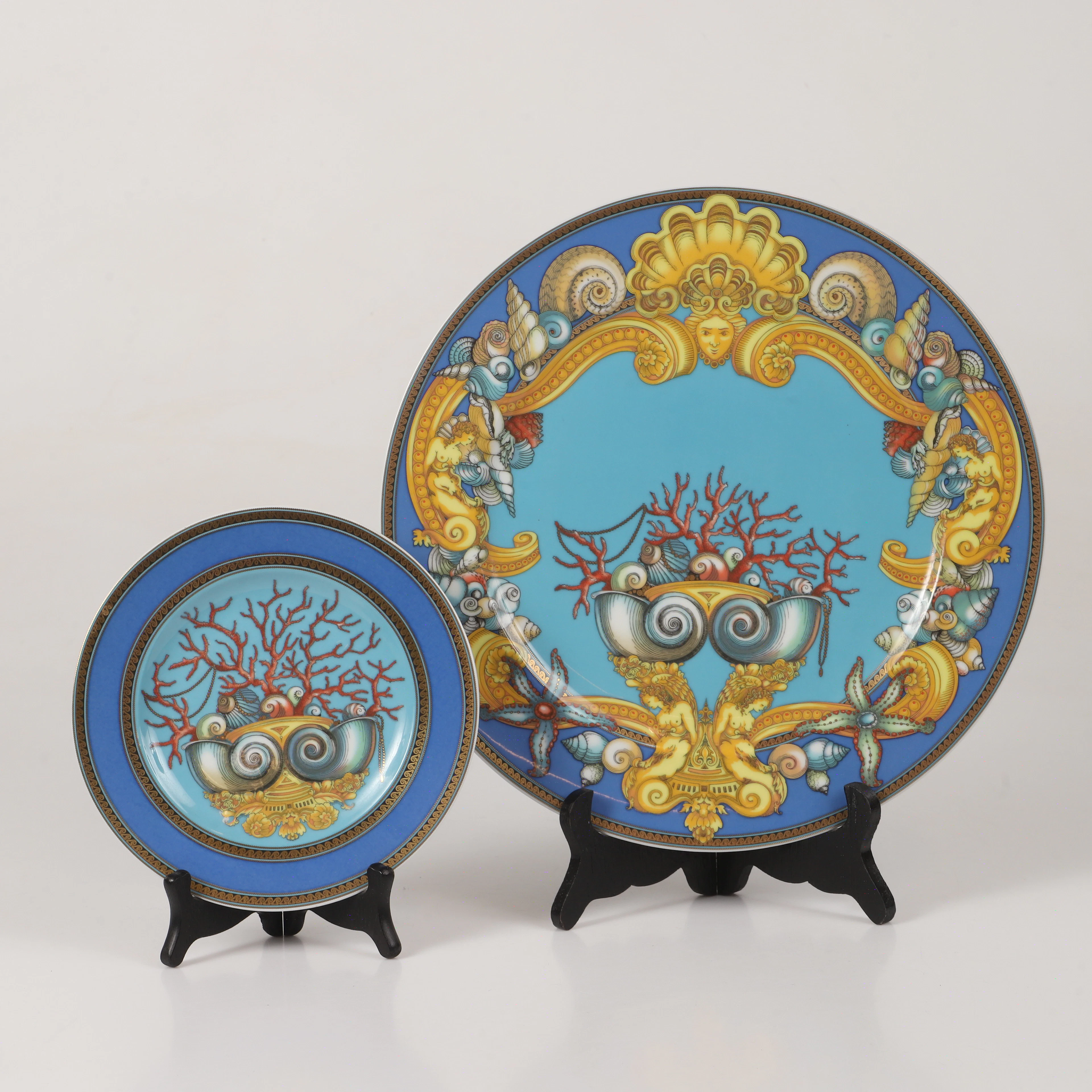 FAT, 2 stycken, porslin, Versace, Studio-Linie, Rosenthal.