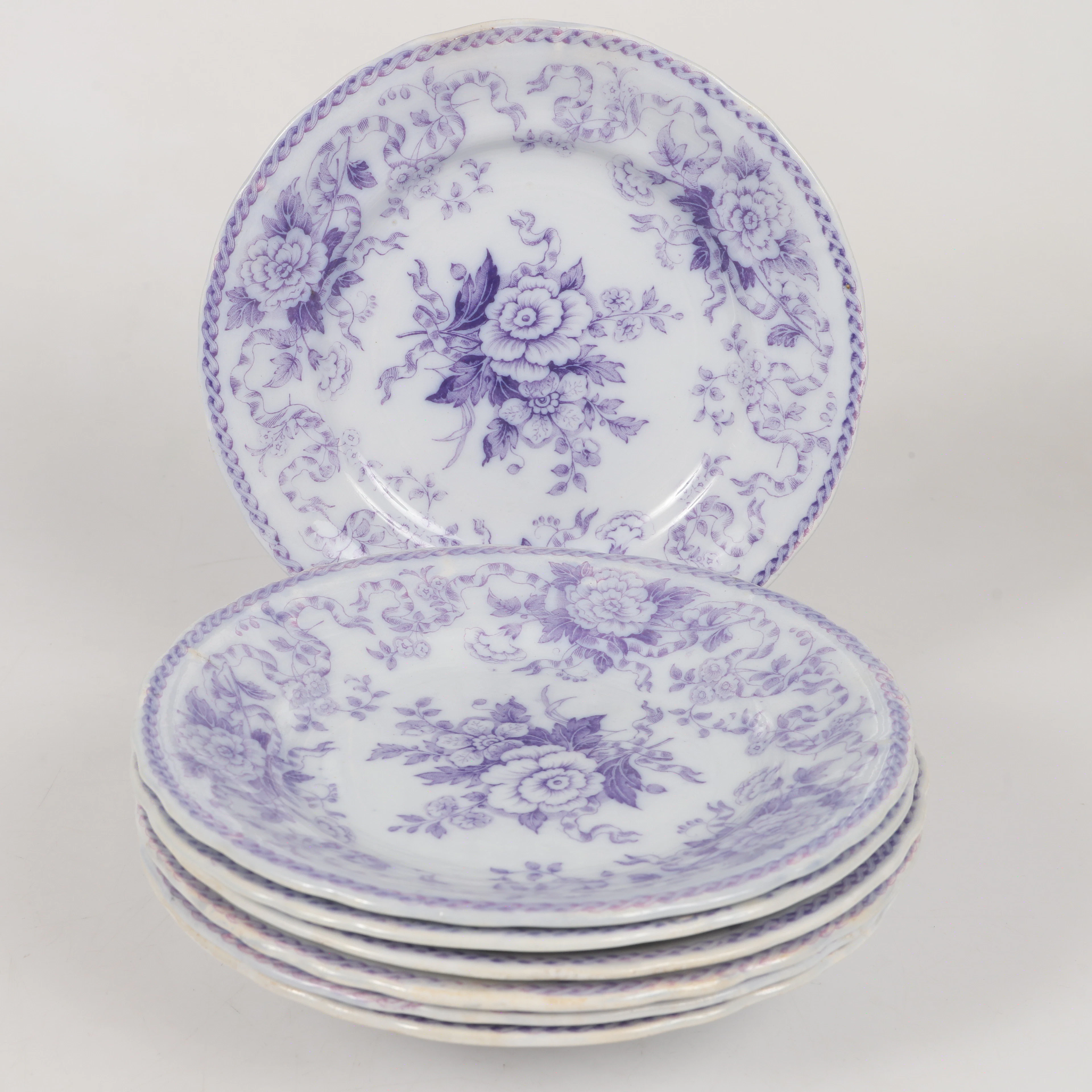 TALLRIKAR, 7 stycken, porslin, Ironstone China Lilas, Rörstrand.