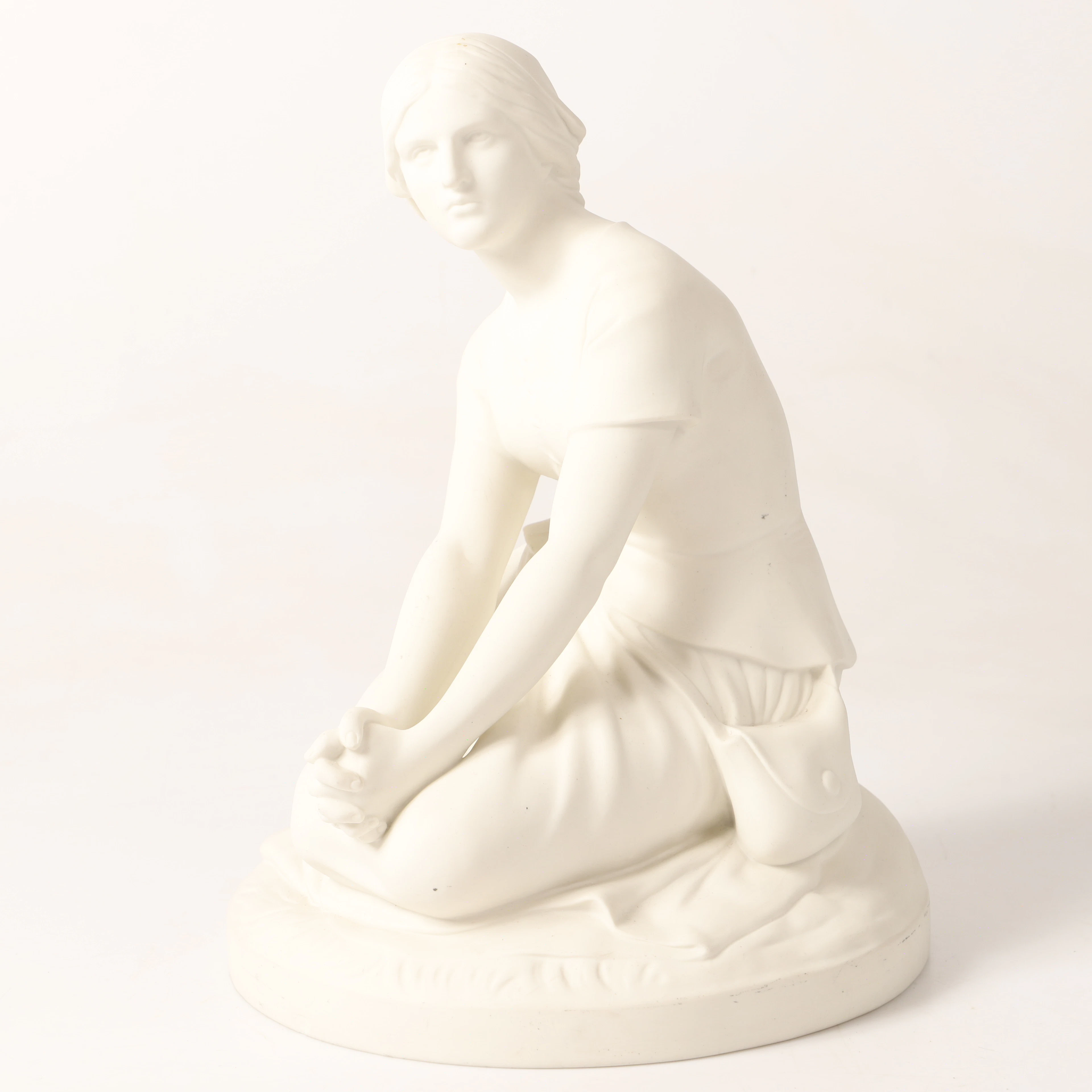 HENRI CHAPU. Efter. Figurin, parian, Gustavsberg, 1919.