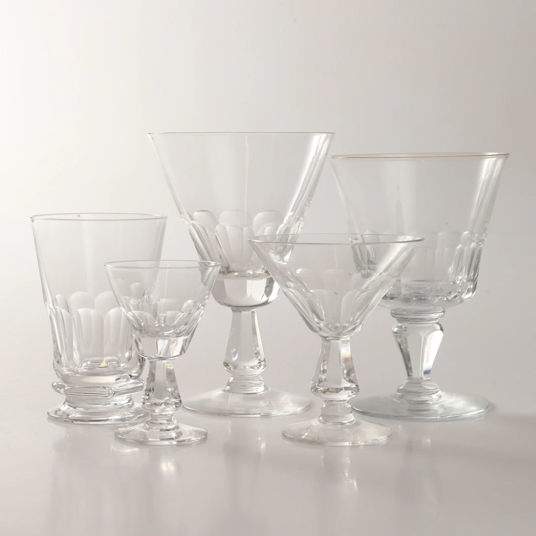 GLASSERVIS, 48 delar, slipat glas, Sverige, 1900-tal.