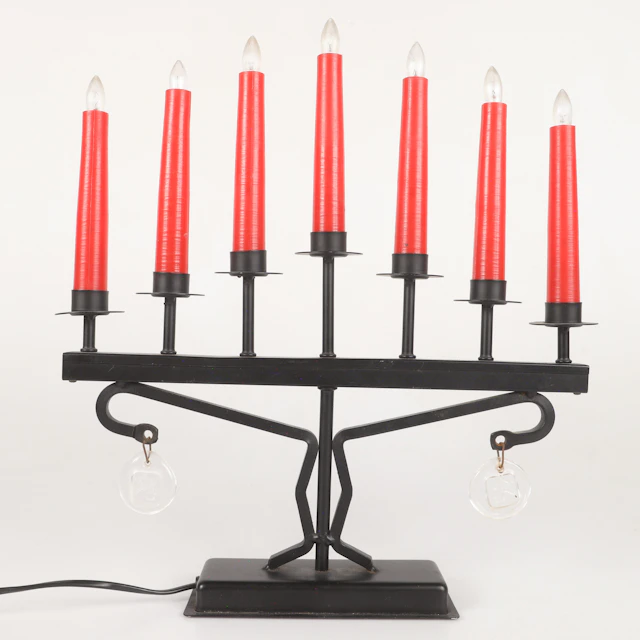 ADVENTSLJUSSTAKE, modell JUL 740, metall/plast med glasprismor, Asea Skandia.