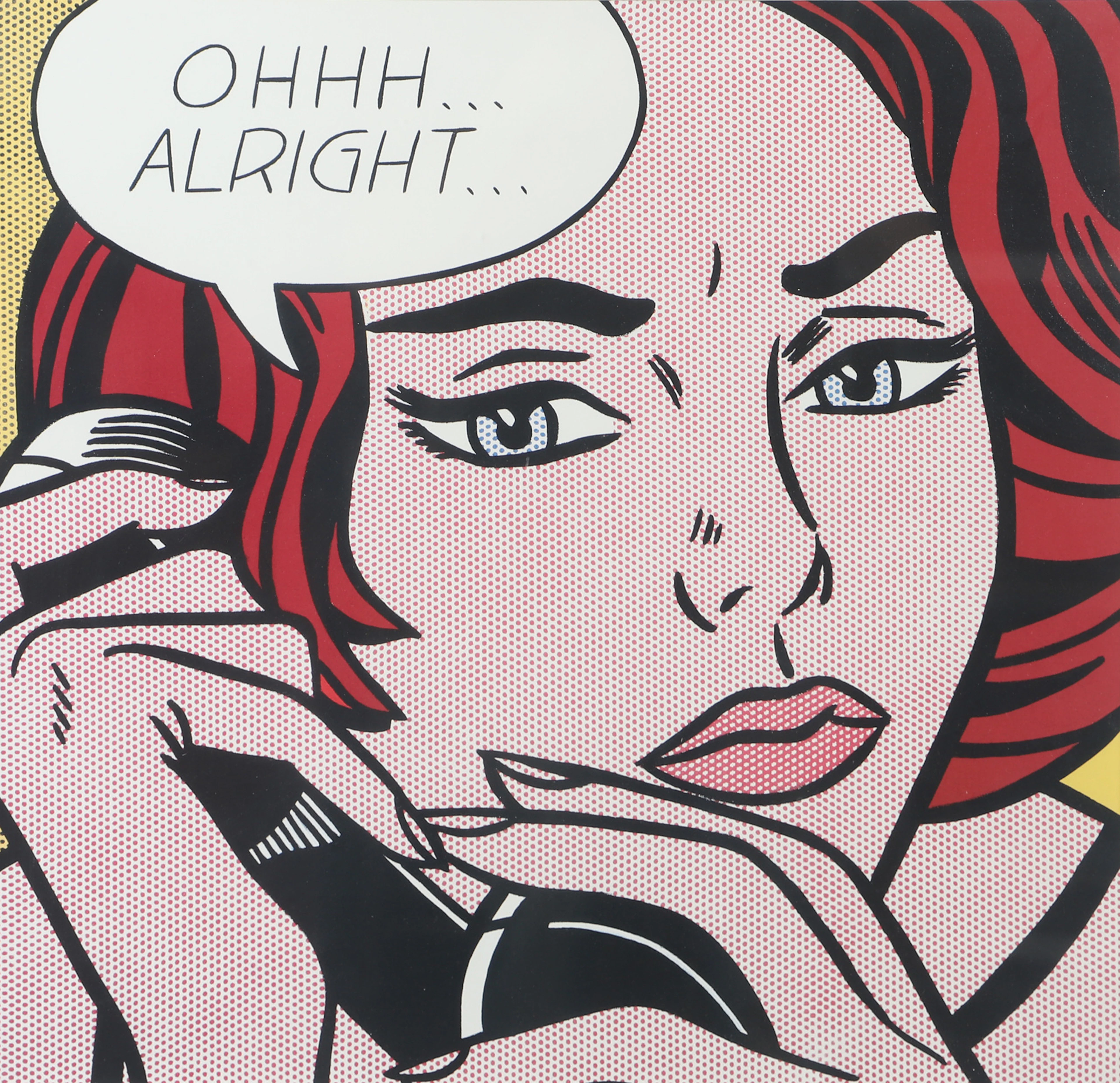 ROY LICHTENSTEIN. EFTER. "Ohhh... Alright...", inramat tryck.