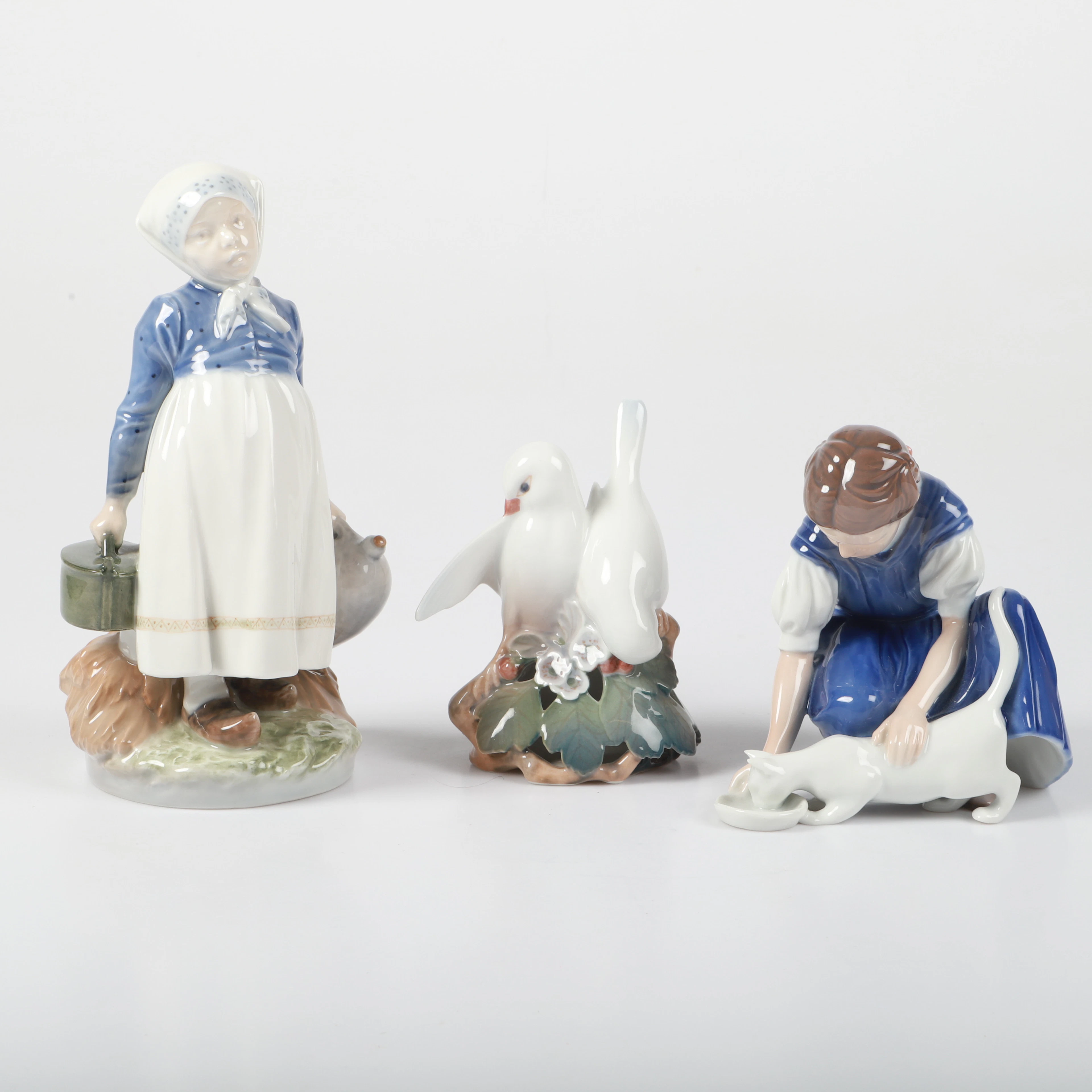 FIGURINER, 3 stycken, porslin, Royal Copenhagen/Bing & Gröndahl, Danmark