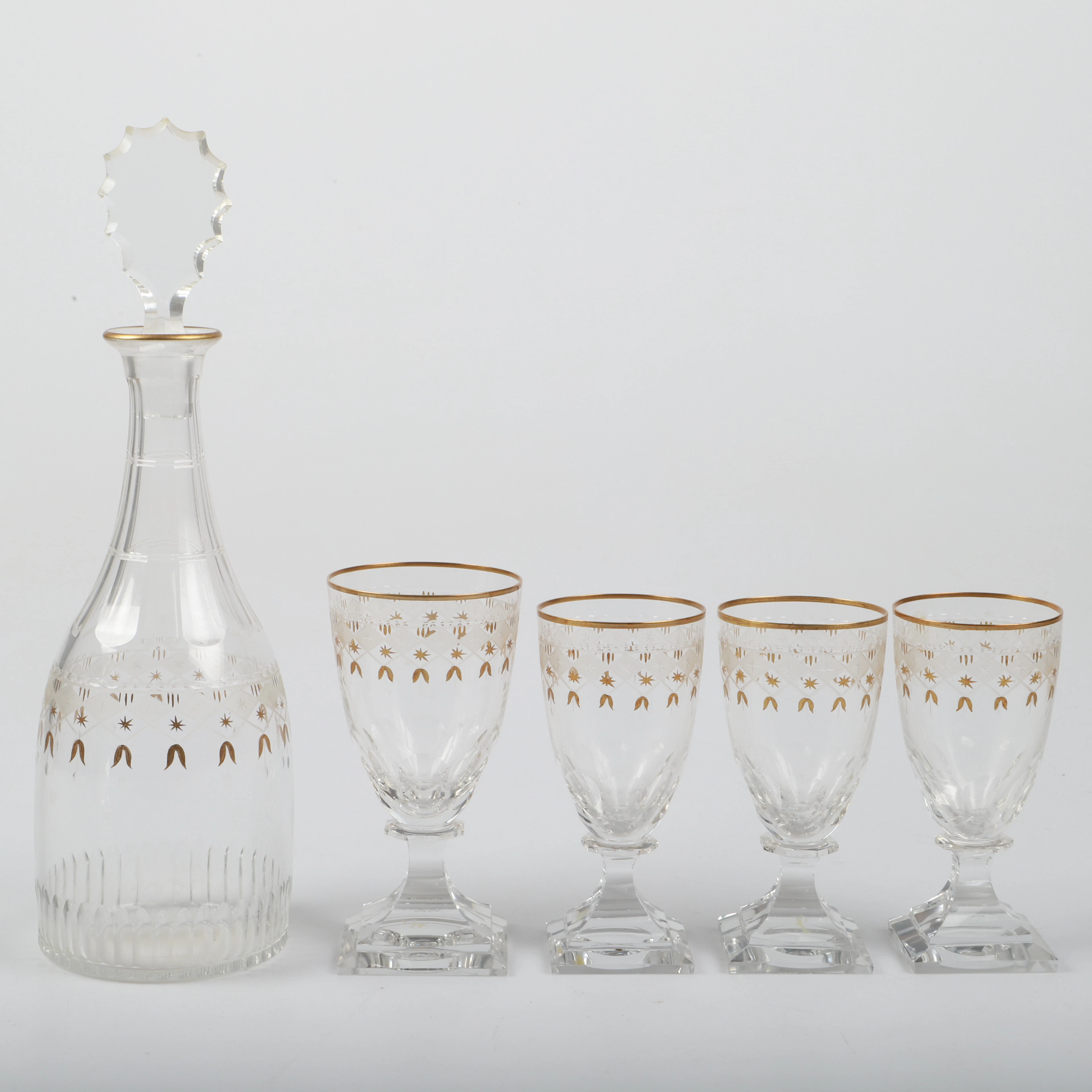 KARAFF SAMT GLAS, 5 delar, "Odelberg junior", Kosta.