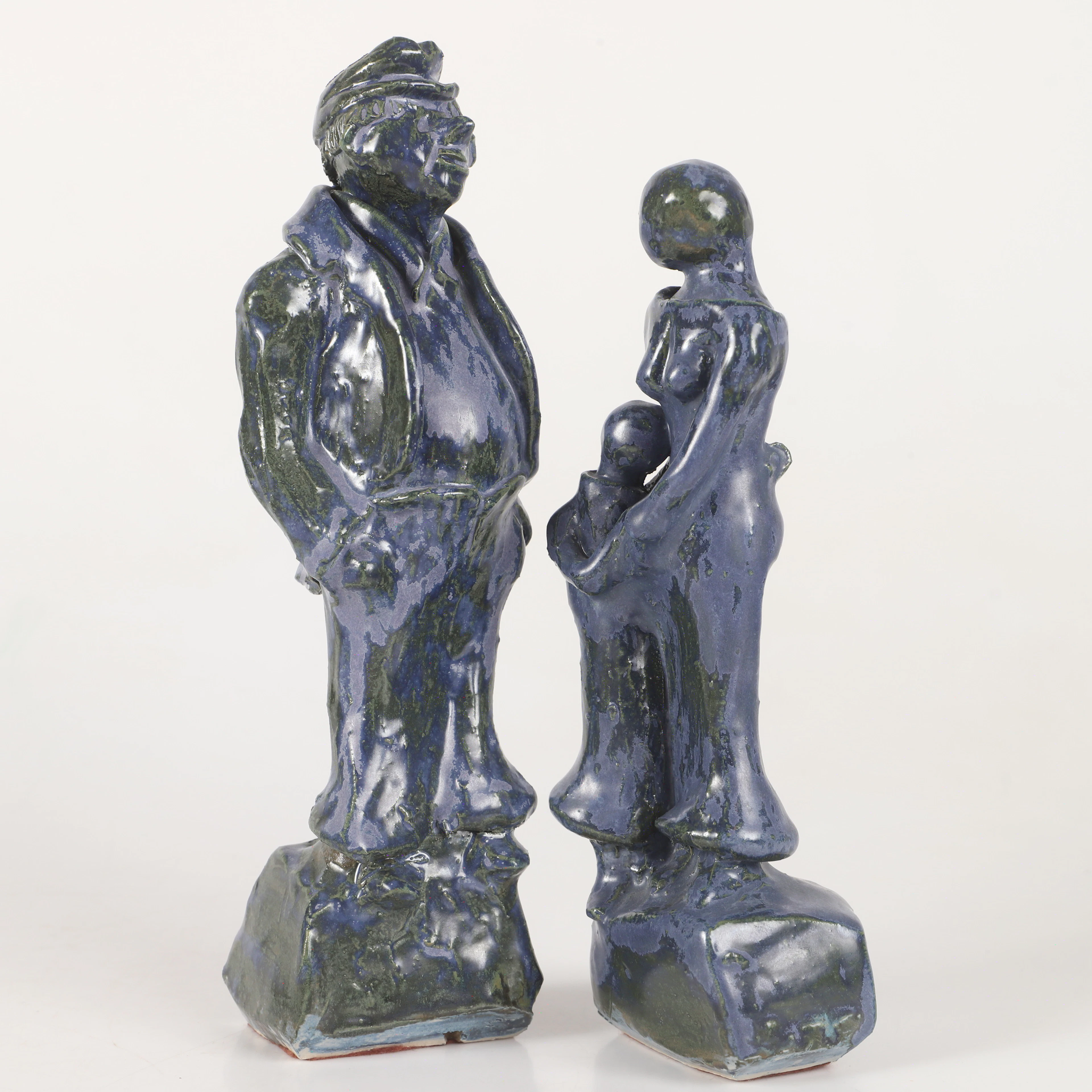 ÅKE LARSSON. Figuriner, glaserad keramik, Viken, signerad Åke L.