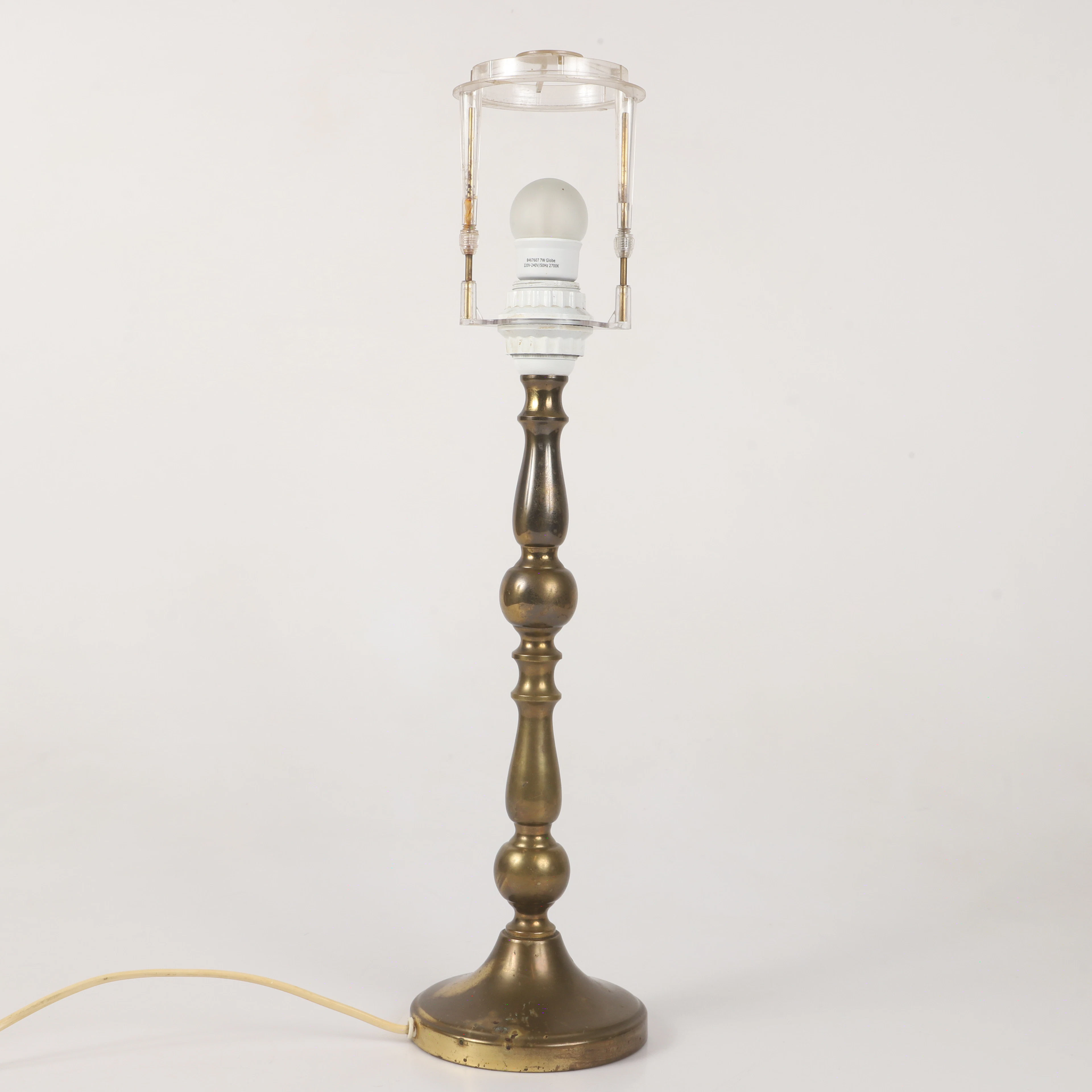 BORDSLAMPA, mässing, 1900-tal.