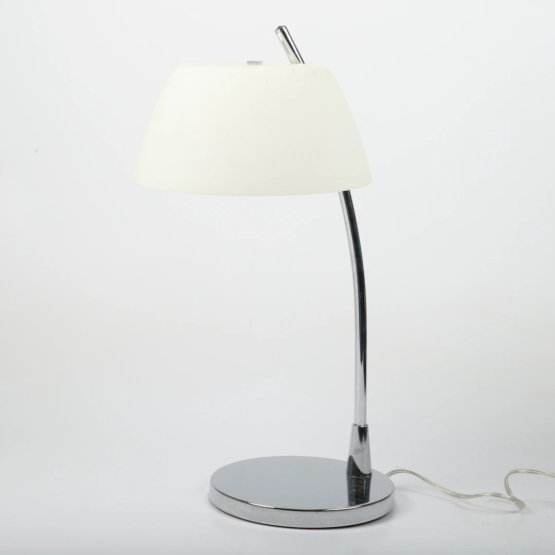 BORDSLAMPA, krom med glaskupa, Markslöjd.
