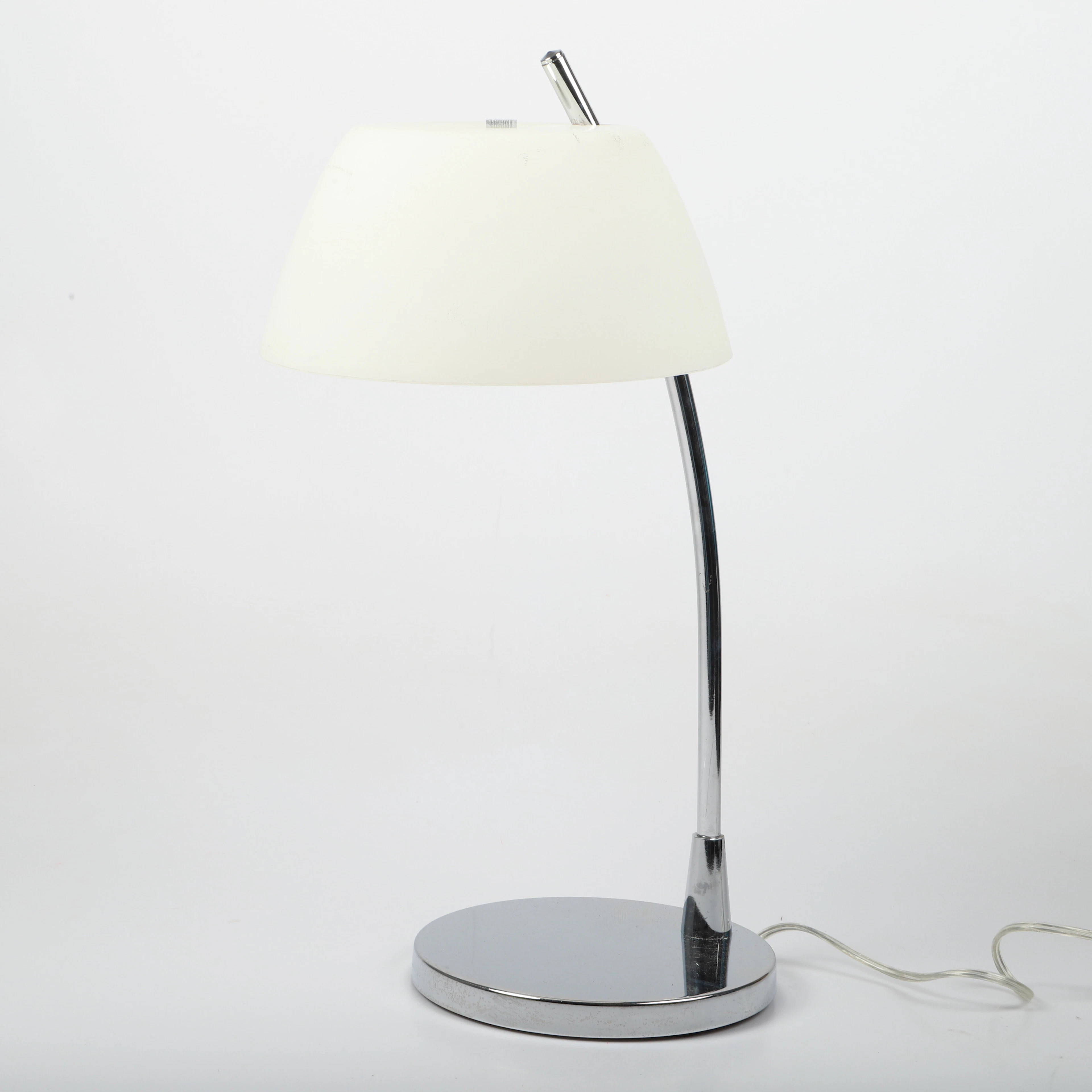 BORDSLAMPA, krom med glaskupa, Markslöjd.