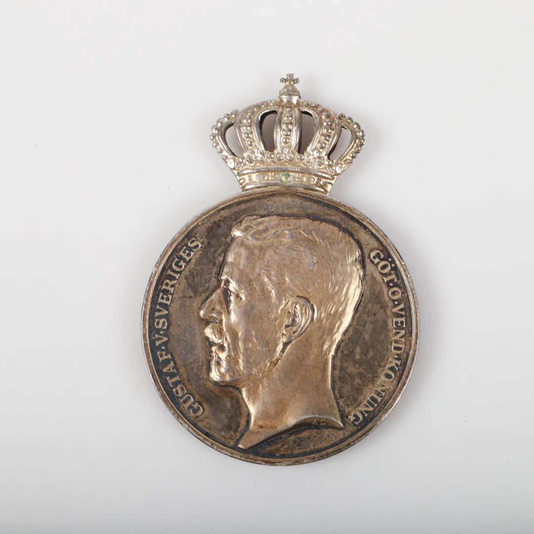 MEDALJ, Gustav V Sveriges Göt o Vend Konung, silver, 1948.