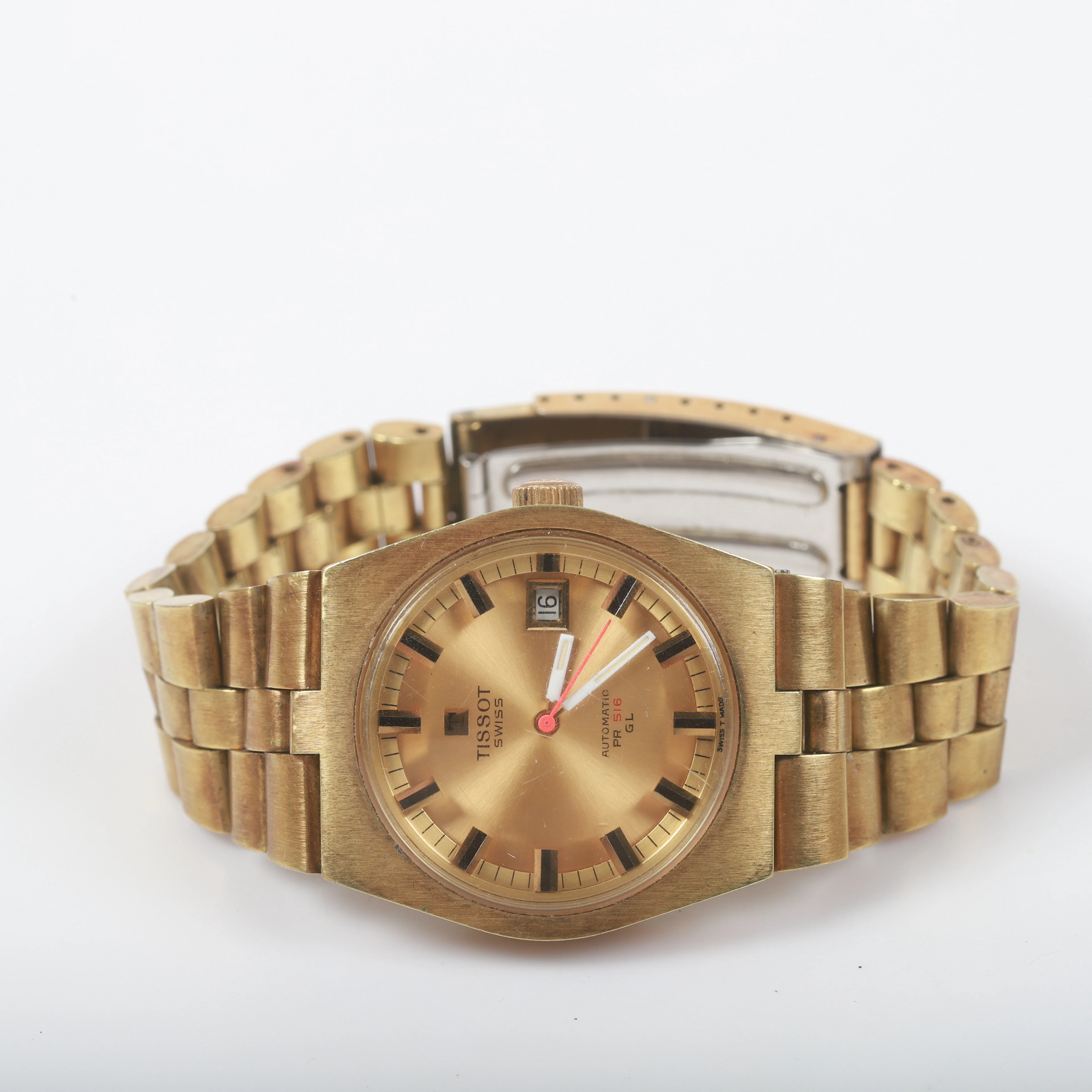ARMBANDSUR, Tissot PR 516 GL Automatic, förgyllt stål.