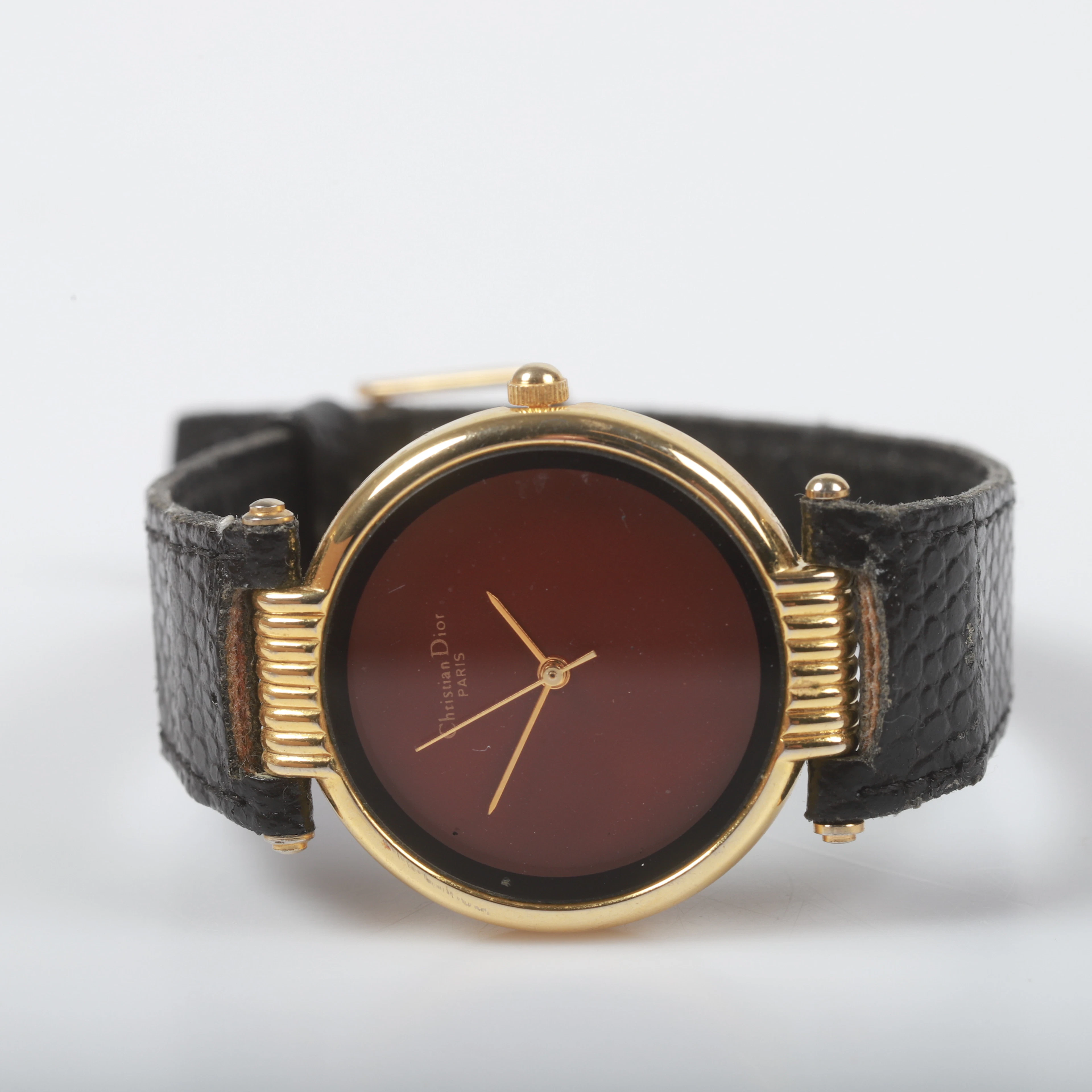 CHRISTIAN DIOR. Armbandsur, förgyllt stål, Paris.