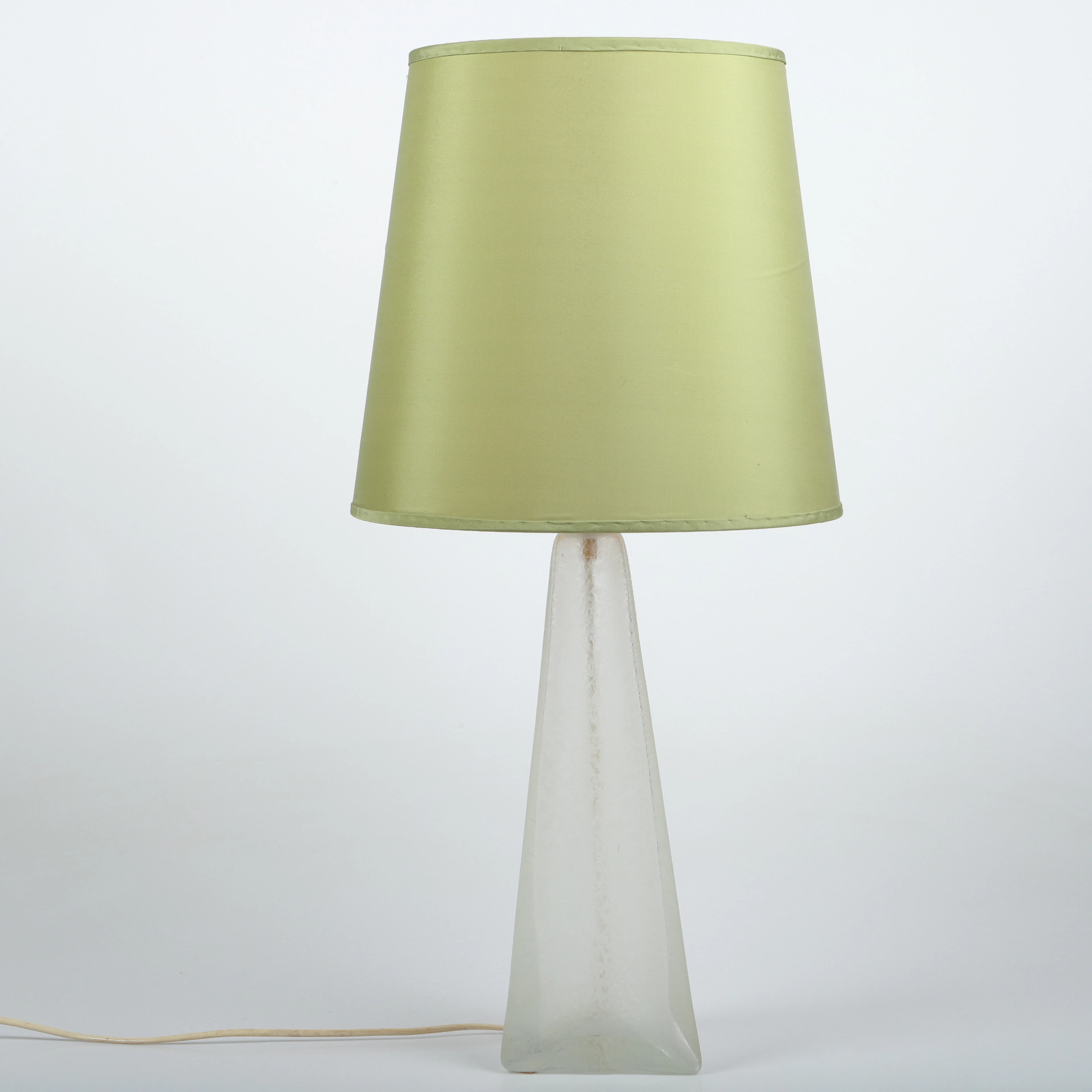 BORDSLAMPA, frostat glas, troligtvis Vicke Lindstrand.