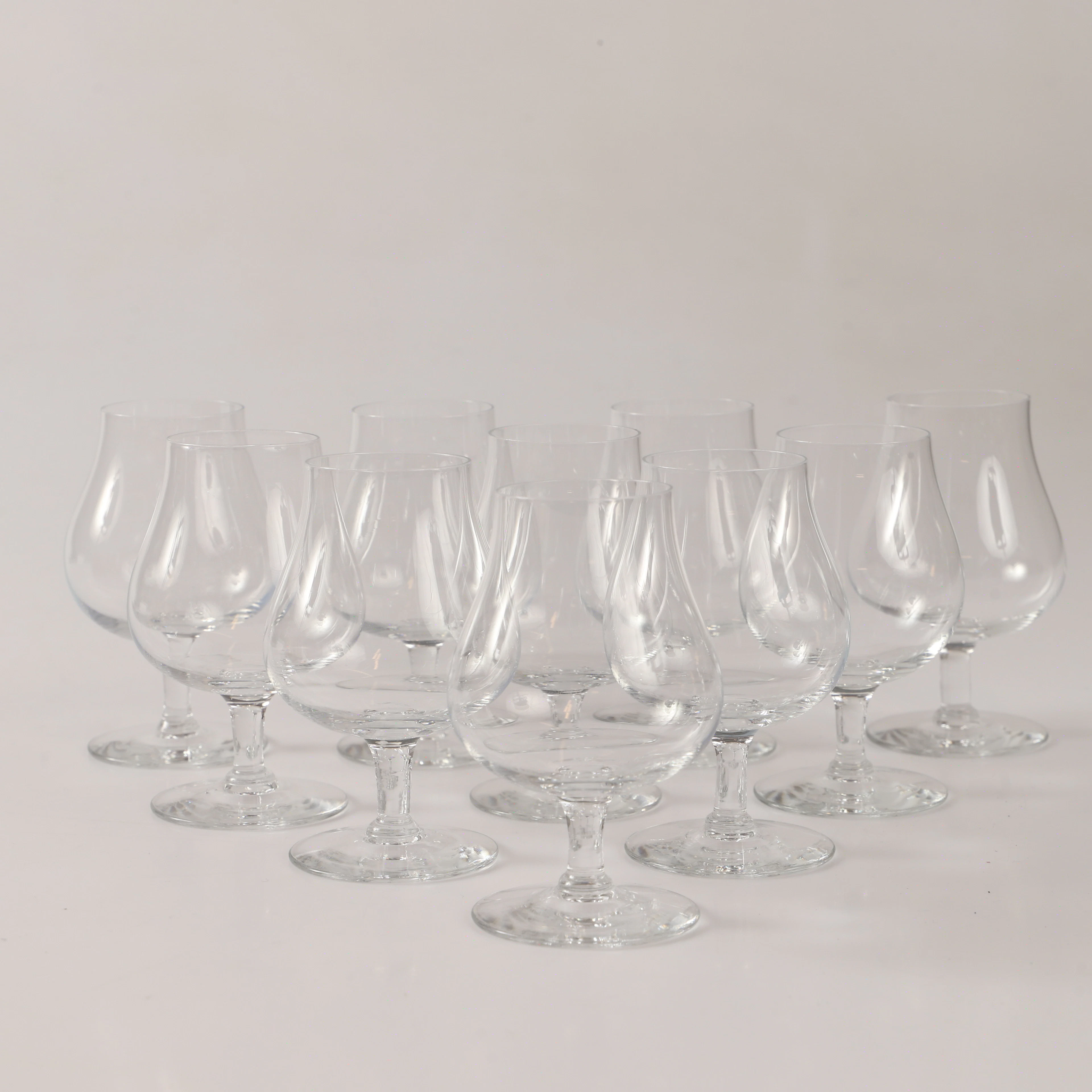 KONJAKSKUPOR, 10 stycken, glas, 1900-talets andra hälft.