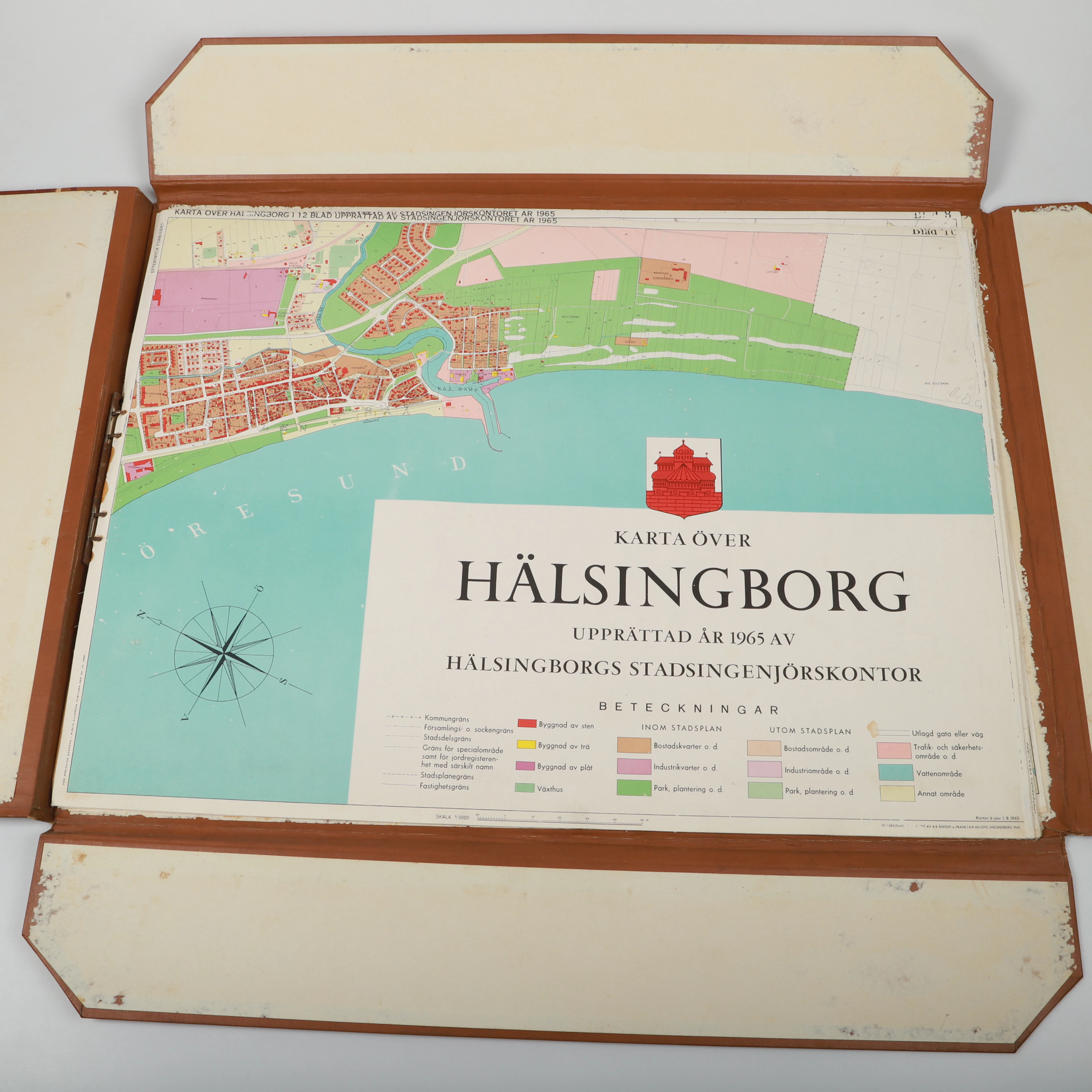 KARTOR, Helsingborg, 8 blad i mapp.