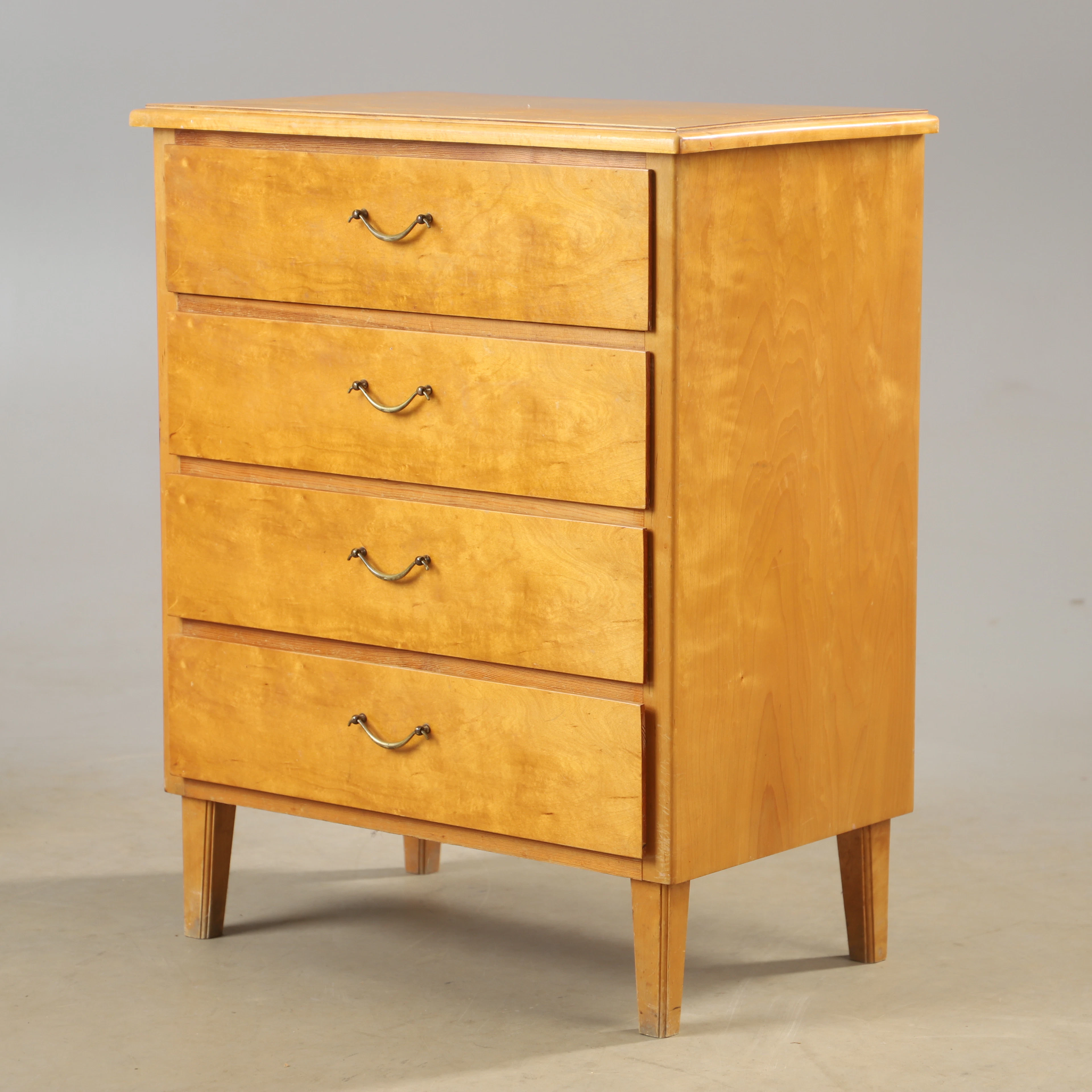BYRÅ, 4-lådig, björk, Swedish Modern, Sandhems möbelindustri, 1930/1940-tal.
