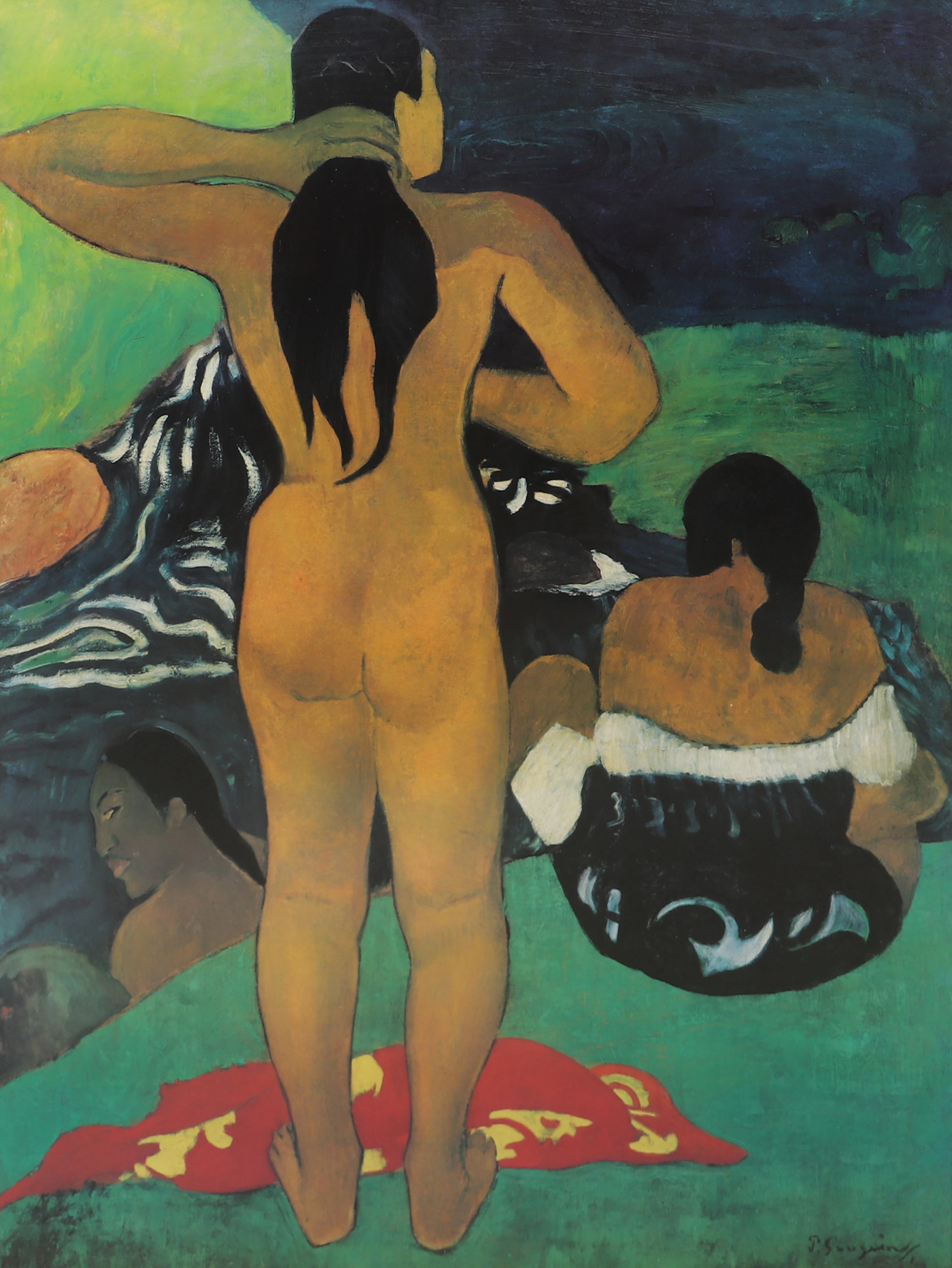PAUL GAUGUIN. Utställningsaffisch, Gauguin på Tahiti, Louisiana.