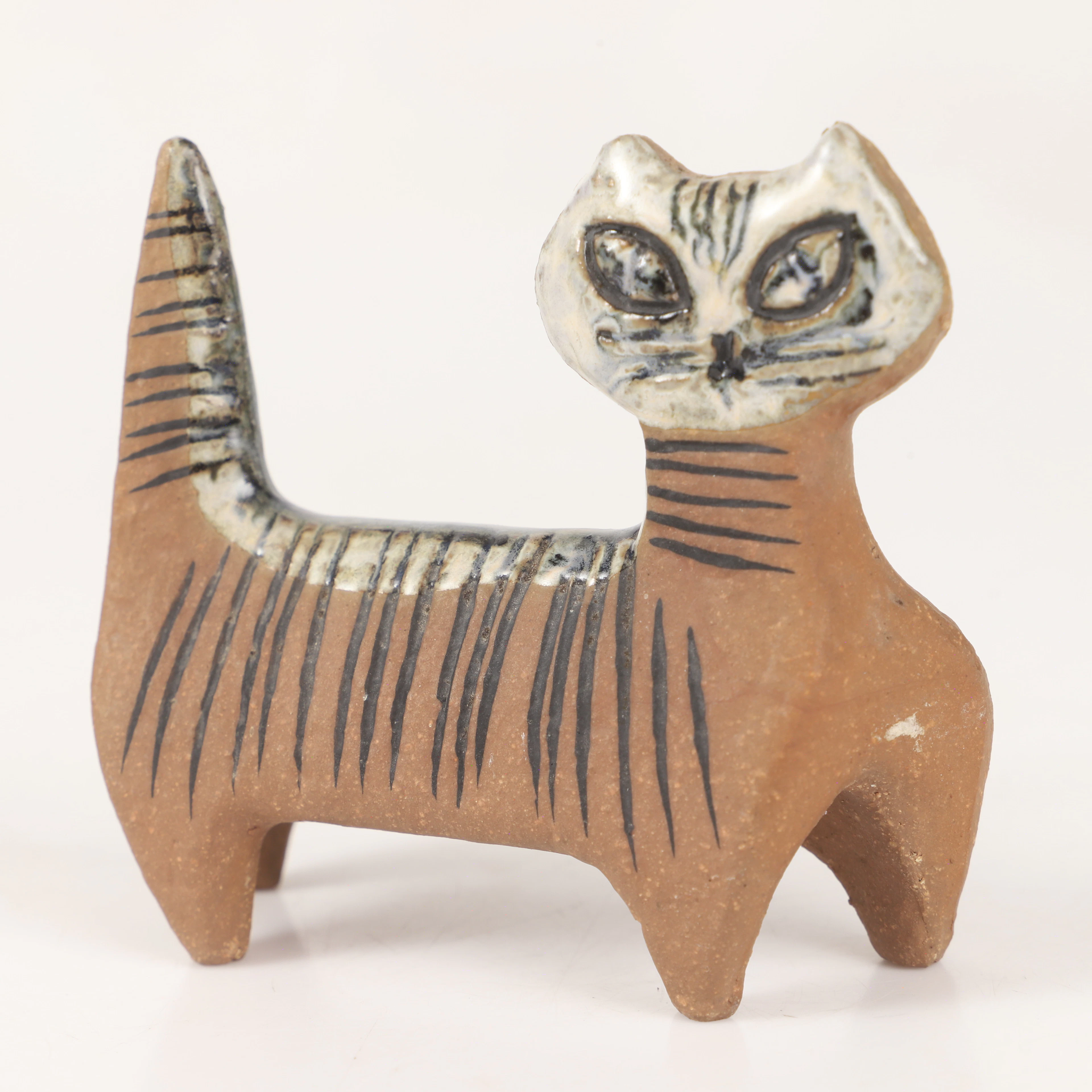 LISA LARSON. Figurin, katt ur serien "Lilla Zoo", stengods, Gustavsberg.
